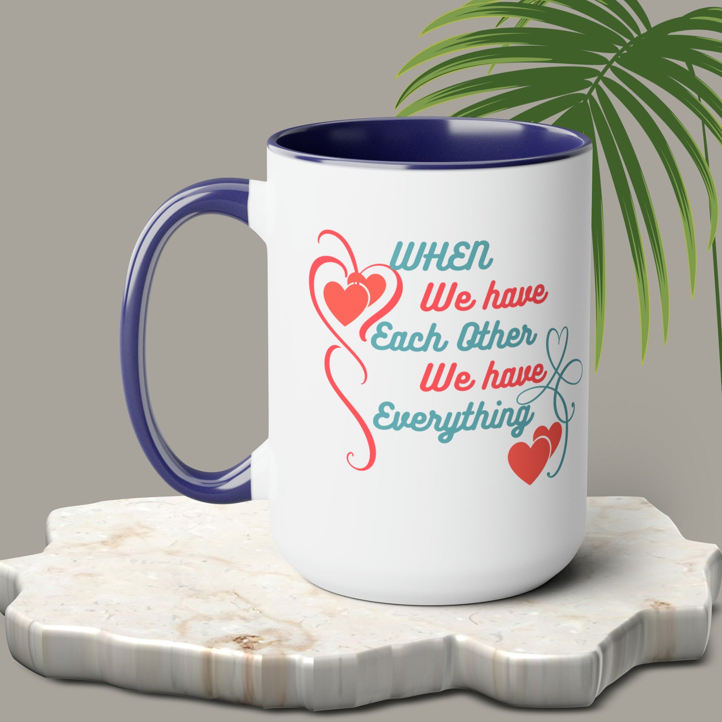 Happy valentines day Two-Tone Coffee Mugs, 15oz