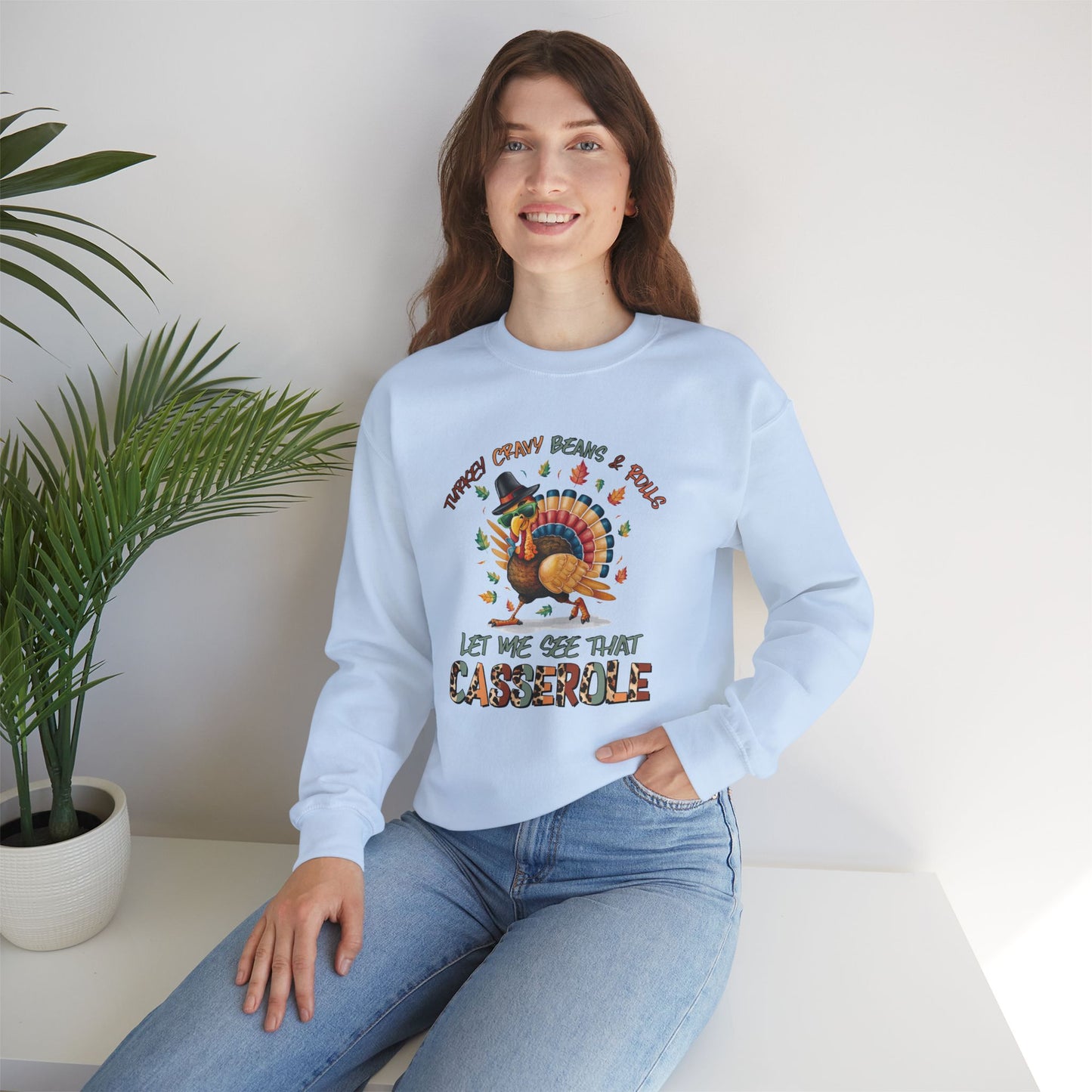 Turkey Sweatshirt, HappyThanksgiving Day Sweatshirt - Unisex Heavy Blend, Happy Thanksgiving2024 Sweatshirt, Thanksgiving Gift, Festive Sweatshirt.