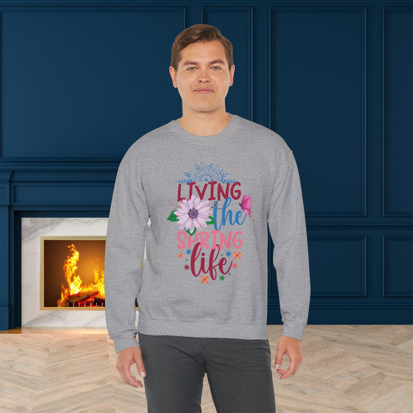 Living The Spring Time Unisex Crewneck Sweatshirt