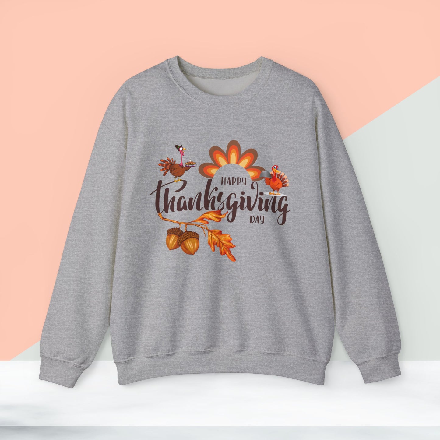 Happy Thanksgiving Day Sweatshirt - Unisex Heavy Blend, Happy Thanksgiving2024 Sweatshirt, Thanksgiving Gift, Festive Sweatshirt.