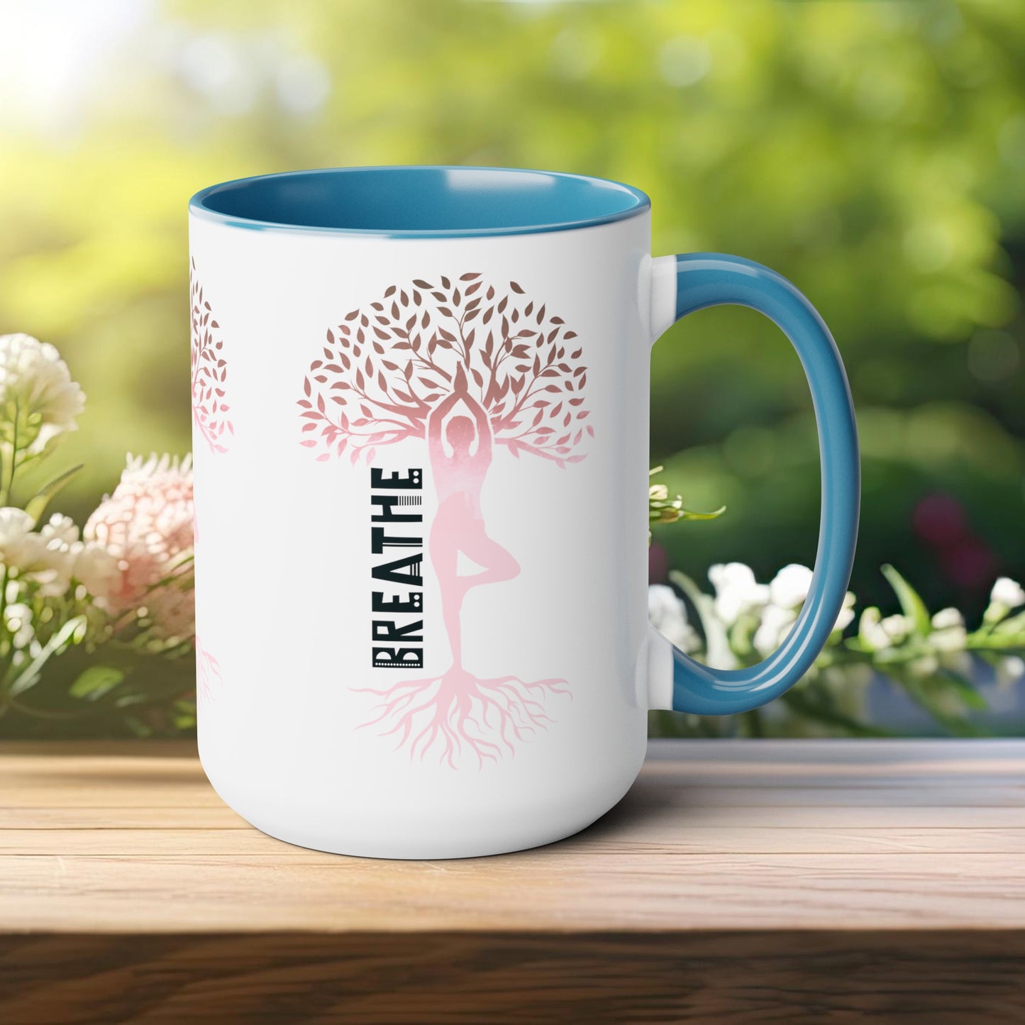 Breathe Yoga Coffee Mug, Cute Yoga Coffee Mug, Yoga lovers Coffee Mug, Yoga Instructor Gift, Gift For Yoga lover, Gift For Yogi.