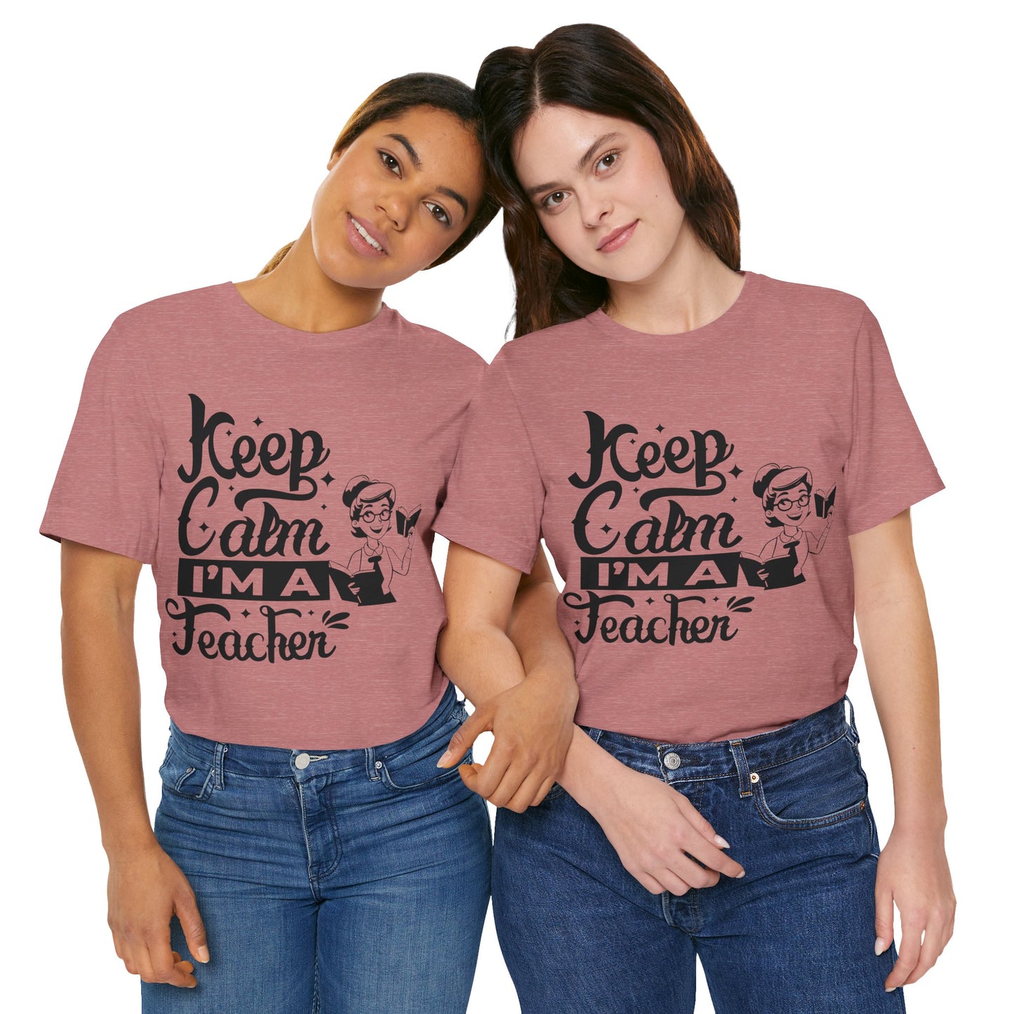 Keep Calm I Am A Teacher T-Shirt, Back To School T-Shirt, Teach Love Inspire Teacher Shirt, Teacher Back To school unisex jersey short sleeve.First Day Vibes T-Shirt.