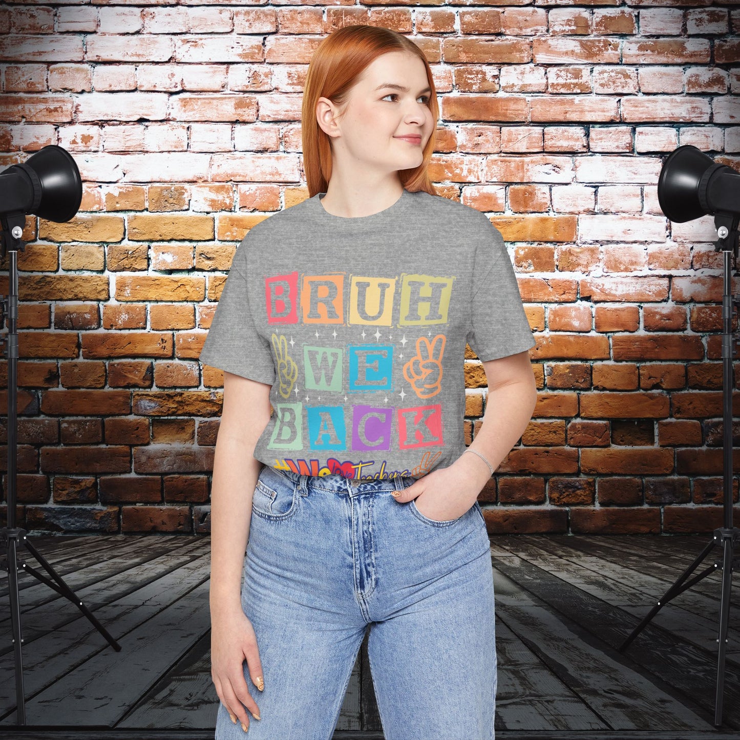 Bruh We Back T-Shirt, We Love Teachers T-Shirt, Back To School T-Shirt, Teach Love Inspire Teacher Shirt, Teacher Back To school unisex jersey short sleeve.First Day Vibes T-Shirt.