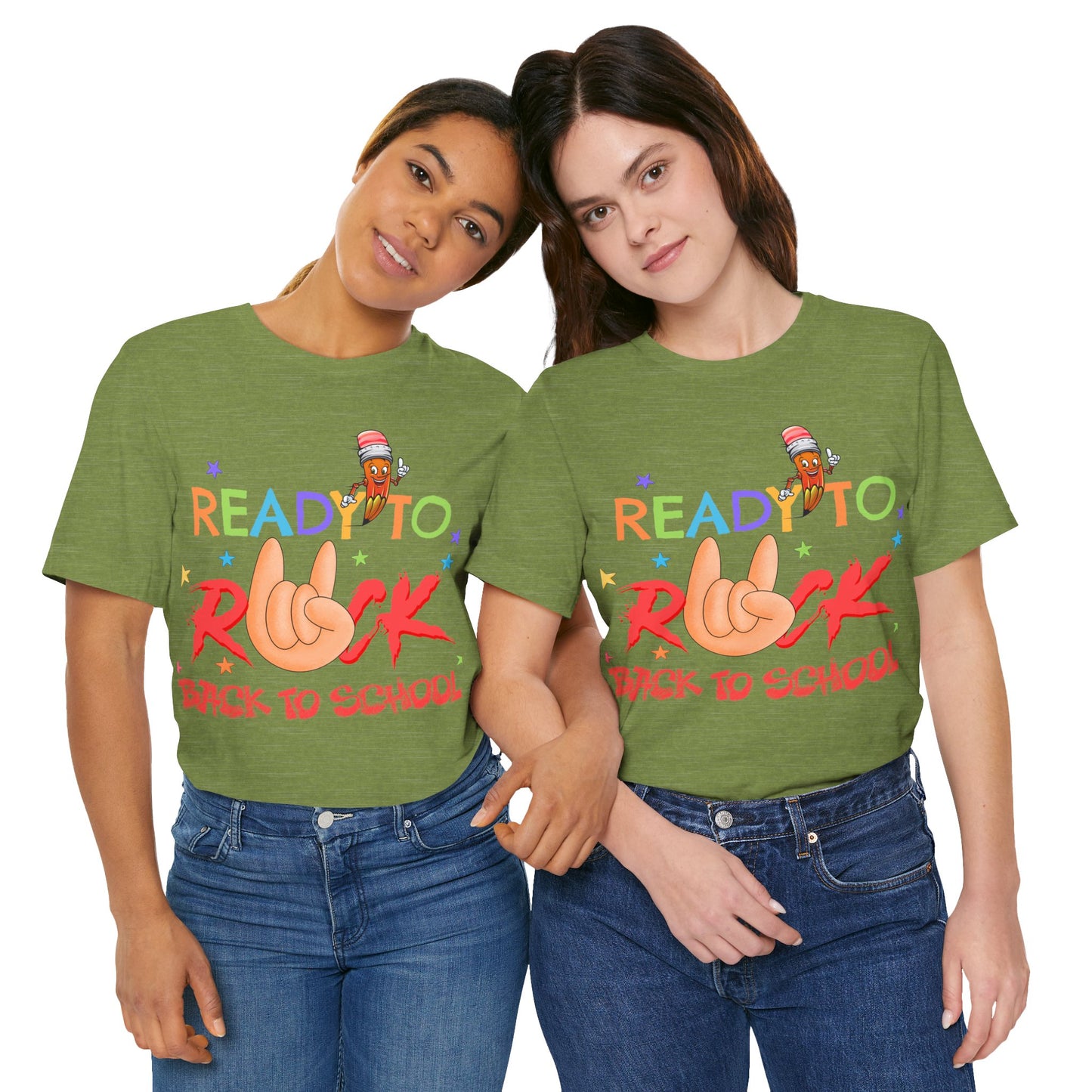 Ready To Rock T-Shirt, Back To School T-Shirt, Teach Love Inspire Teacher Shirt, Teacher Back To school unisex jersey short sleeve.First Day Vibes T-Shirt.