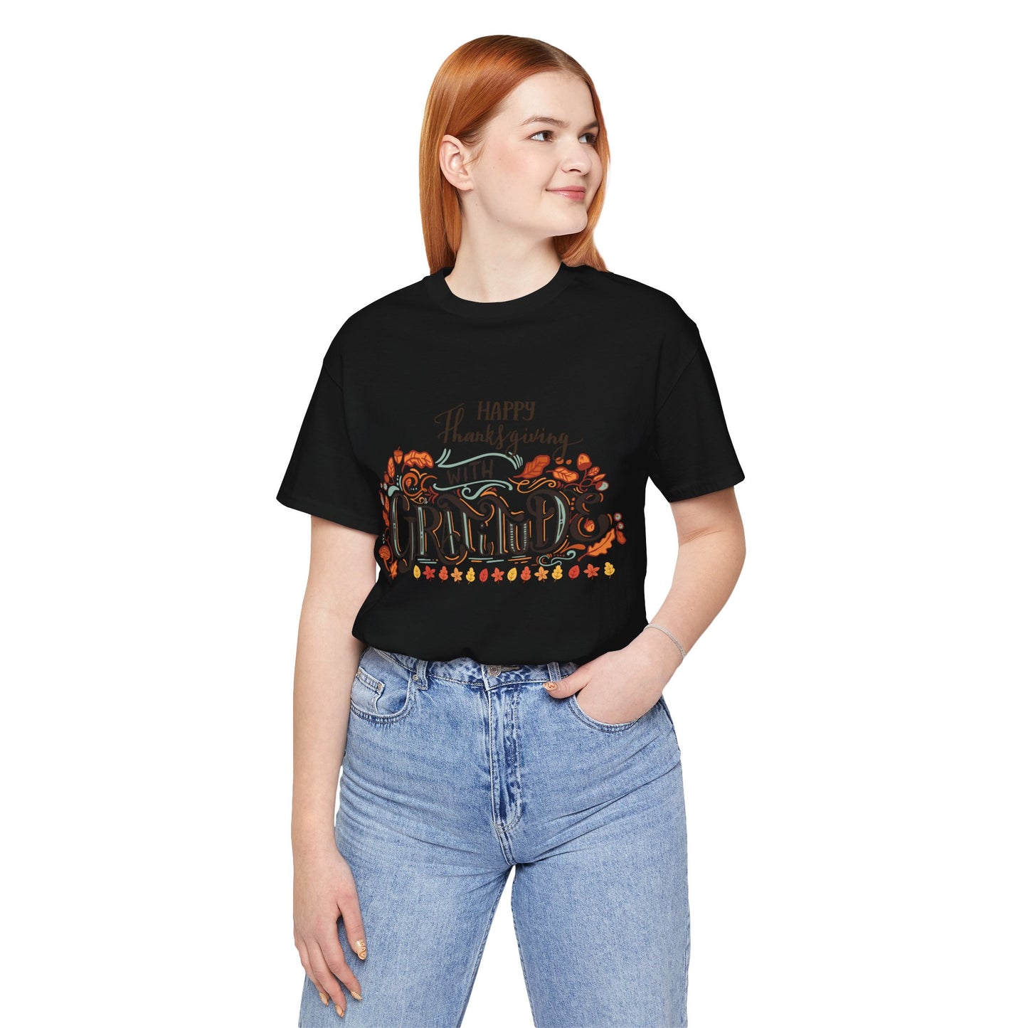 Happy Thanksgiving With Gratitude T-shirt, Happy thanksgiving 2024 T-shirt, Thanksgiving Gift,Turkey Shirt, Family Thanksgiving, Holiday Outfit.