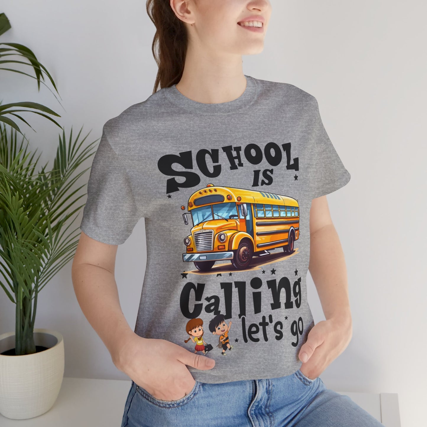 School Is calling T-shirt, First Day Of School T-Shirt, Teacher Back To school unisex jersey short sleeve.First Day Vibes T-Shirt.