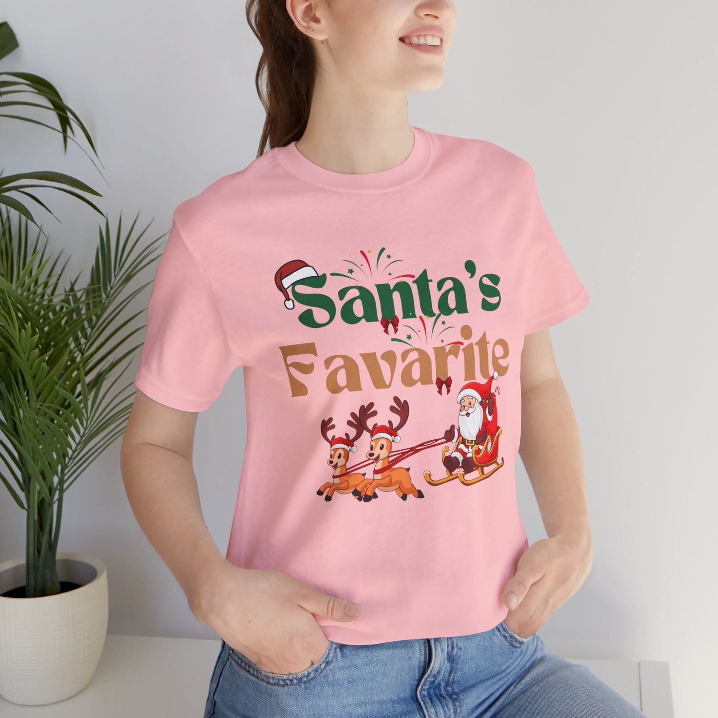 Santa's Favarite Christmas Unisex Tee, Christmas Shirt, Christmas Outfit, Merry Christmas T-shirt, Merry Christmas 2024 T-shirt, Christmas Gift, Family Holiday Outfit.