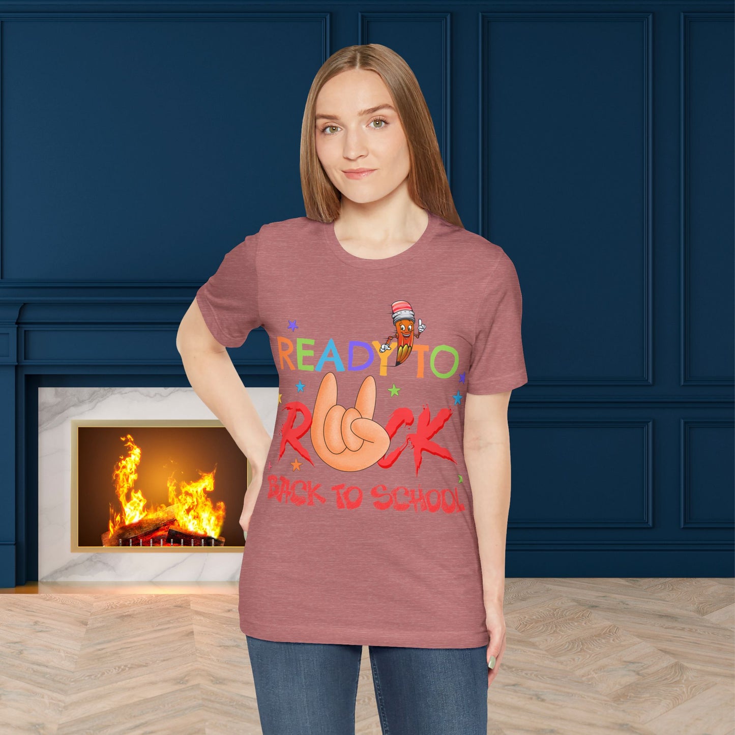 Ready To Rock T-Shirt, Back To School T-Shirt, Teach Love Inspire Teacher Shirt, Teacher Back To school unisex jersey short sleeve.First Day Vibes T-Shirt.