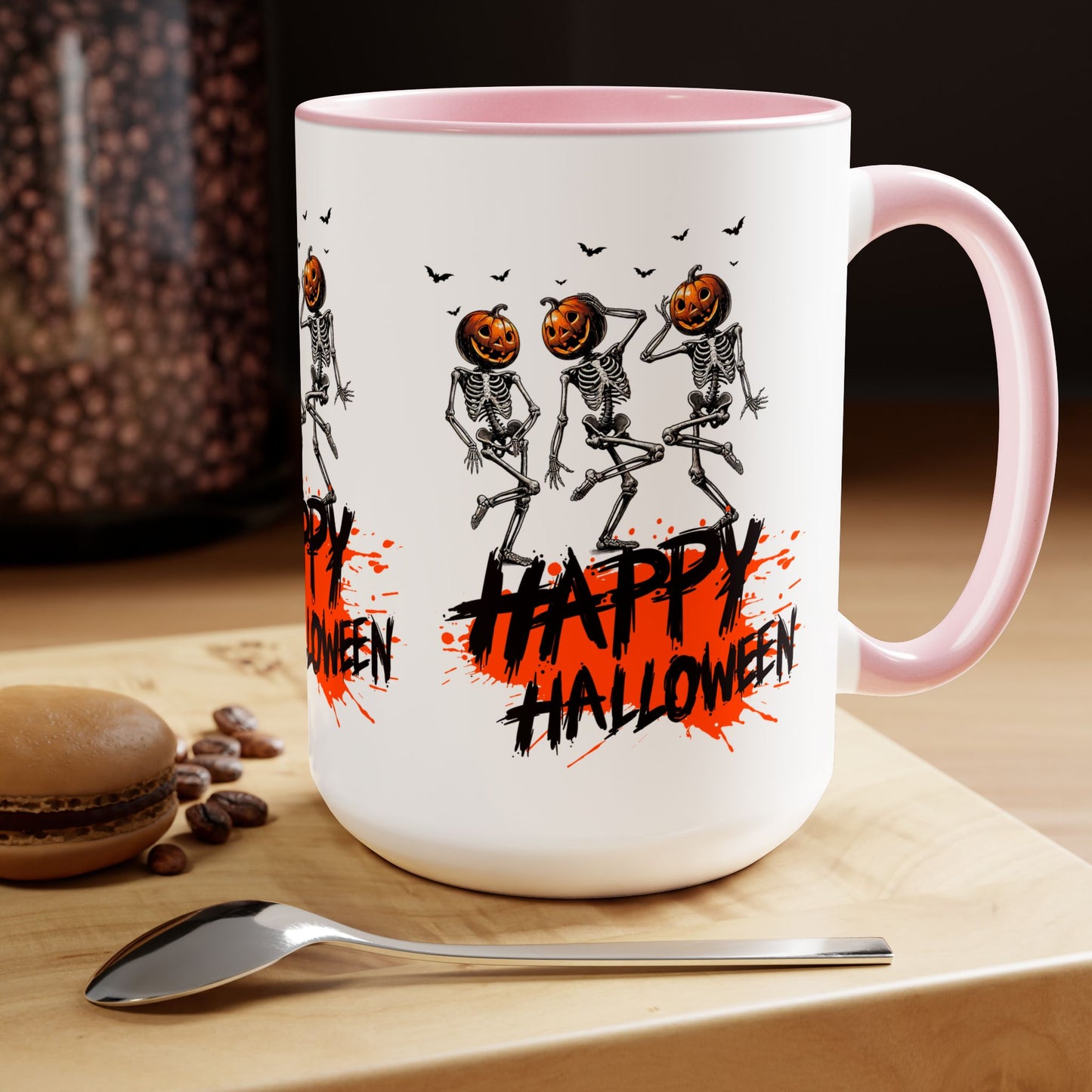 Happy Halloween Coffee Mug,  Let's Go Halloween Coffee Mug, Trick or Treat Halloween Coffee Mug, Cute Skeleton Coffee Mug, Spooky Season Halloween Coffee Mug.