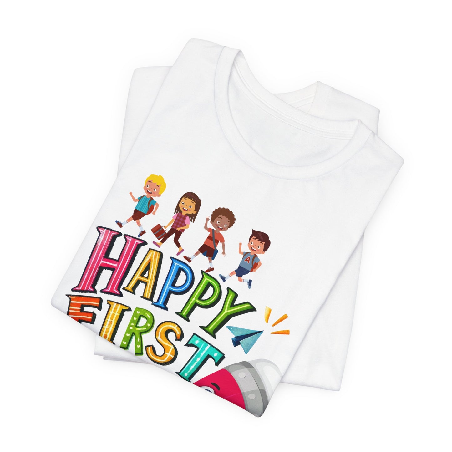 Happy First day T-Shirt, Hello Teacher T-Shirt, Back To School T-Shirt, Teach Love Inspire Teacher Shirt, Teacher Back To school unisex jersey short sleeve.First Day Vibes T-Shirt.