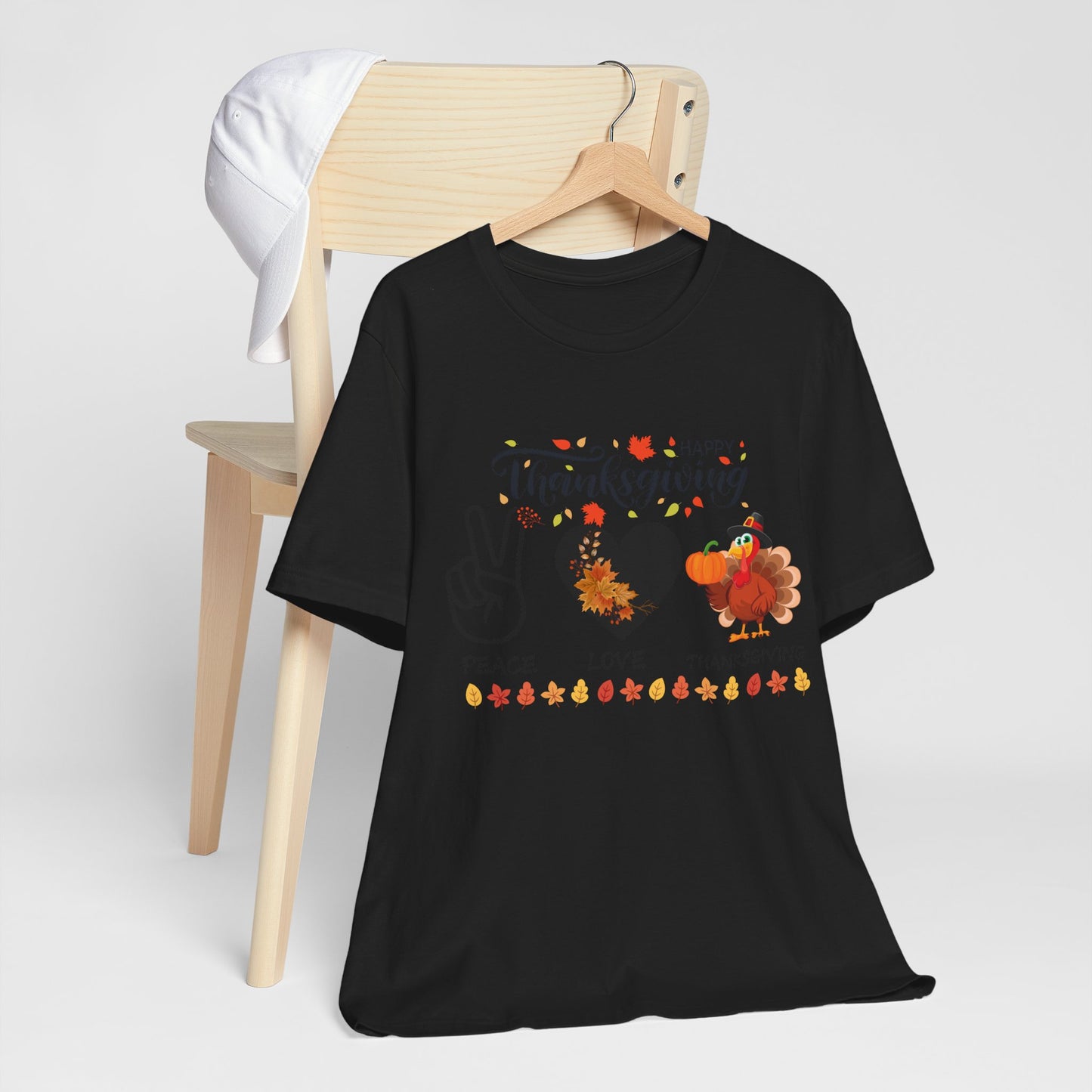 Peace Love Thanksgiving T-shirt, Happy Thanksgiving T-shirt, Happy thanksgiving 2024 T-shirt, Thanksgiving Gift,Turkey Shirt, Family Thanksgiving, Holiday Outfit.