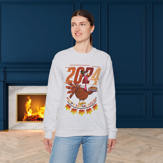 Happy Thanksgiving Turkey Sweatshirt - Unisex Heavy Blend, Happy Thanksgiving2024 Sweatshirt, Thanksgiving Gift, Festive Sweatshirt.