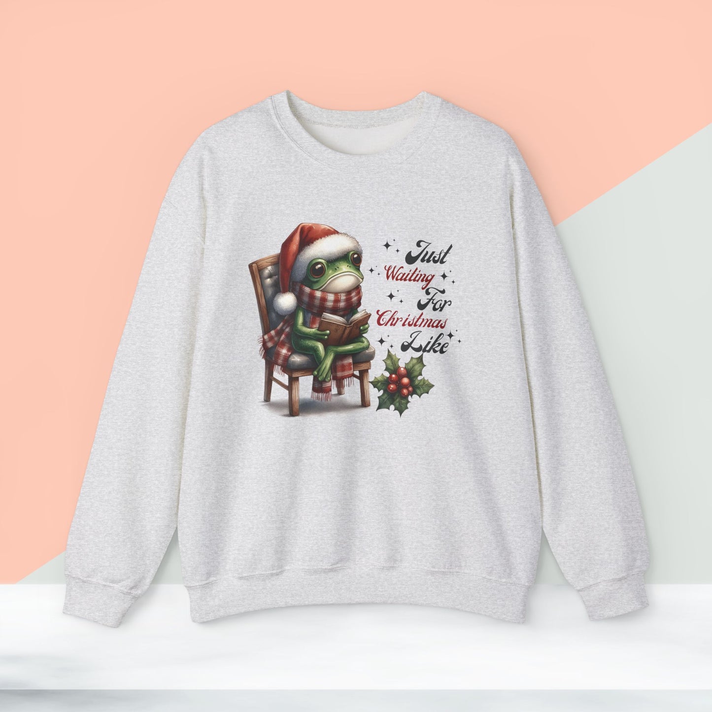 Waiting For Christmas Sweatshirt - Unisex Heavy Blend, Merry Christmas, Festive, Christmas Gift, Crewneck, merry Christmas Sweatshirt, Christmas Sweatshirt  Christmas Gift, Festive Sweatshirt.