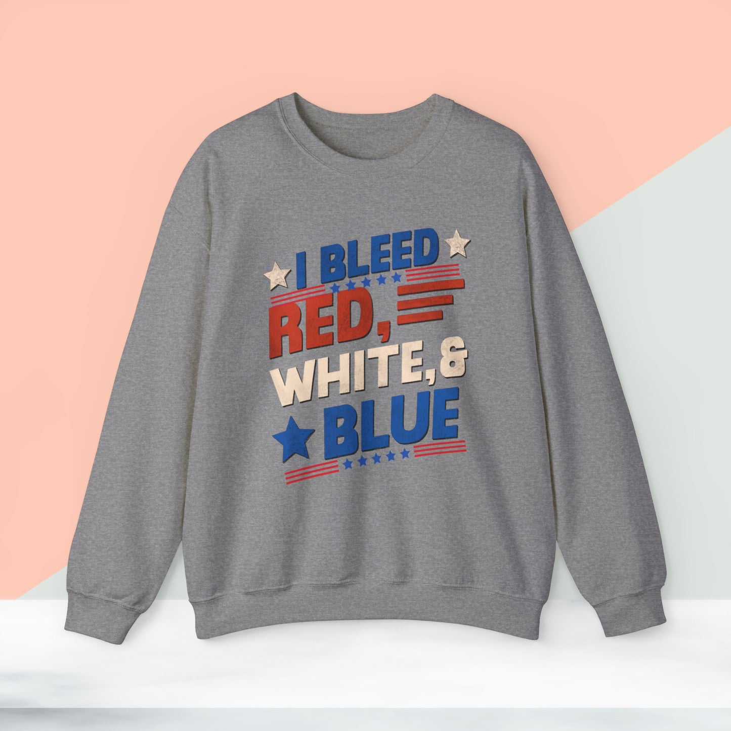 Happy 4th Of July Sweatshirt, Red White Blue Sweatshirt, Fourth of July unisex heavy blend crewneck sweatshirt.