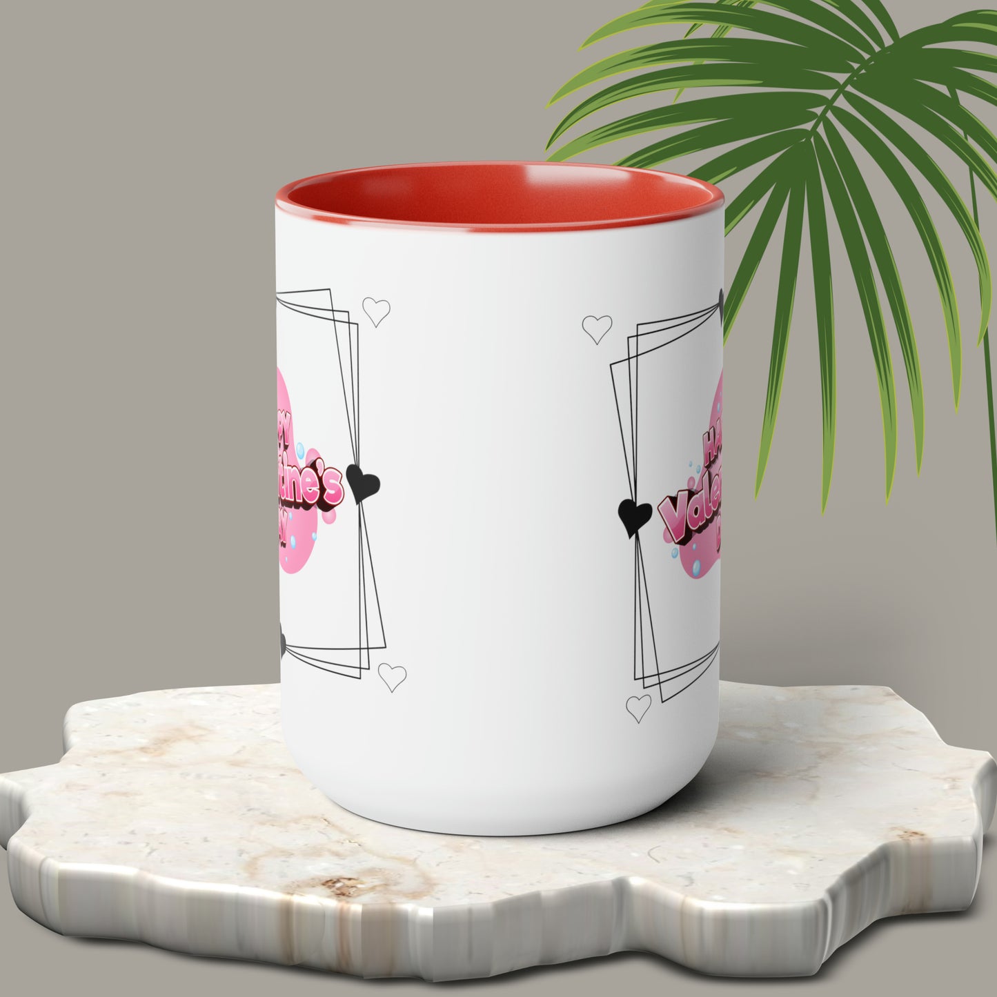 Happy valentines day Two-Tone Coffee Mugs, 15oz