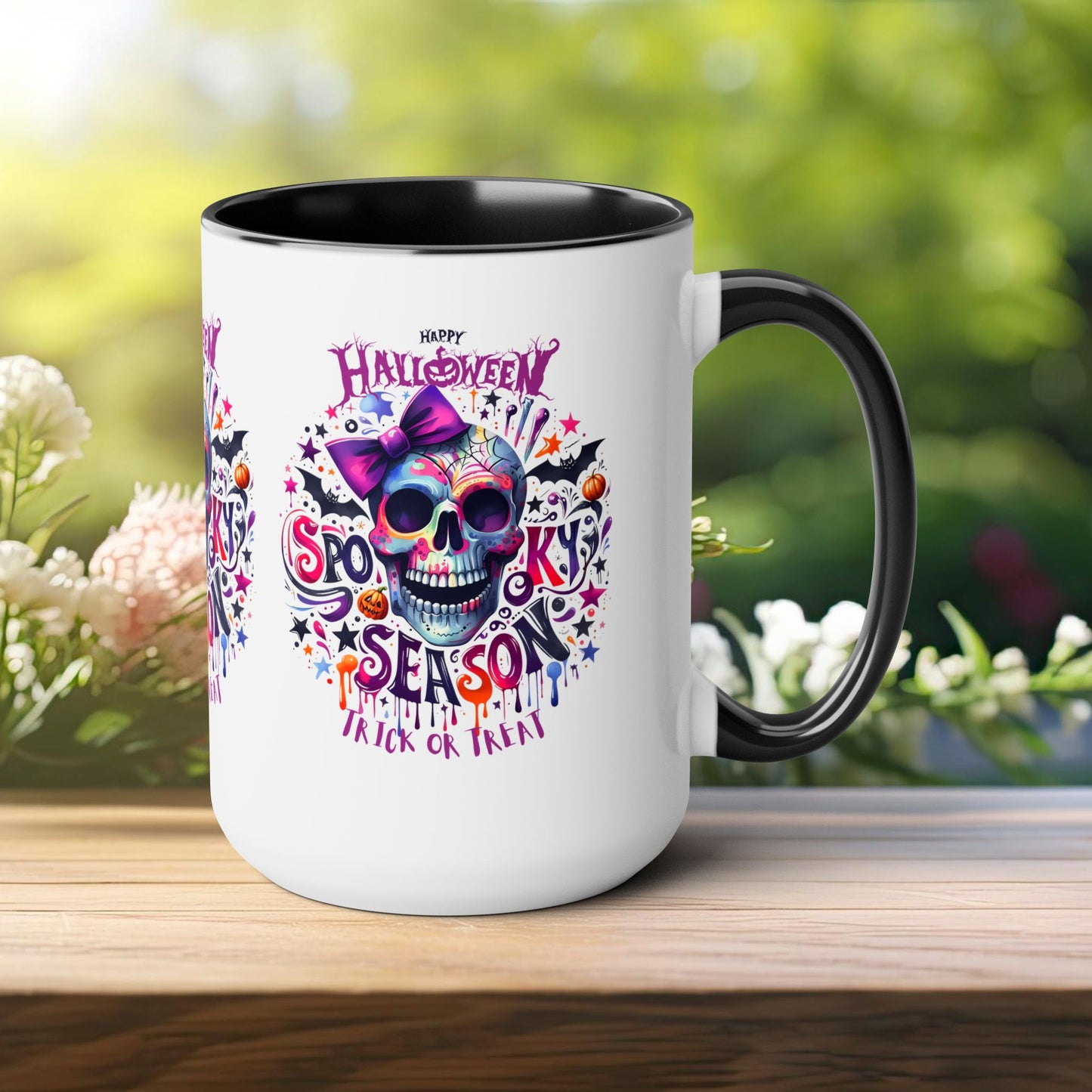 Spooky Season Halloween Coffee Mug, Halloween Coffee Mug, Trick or Treat Halloween Coffee Mug, Cute Skeleton Coffee Mug, Spooky Vibes Halloween Coffee Mug.