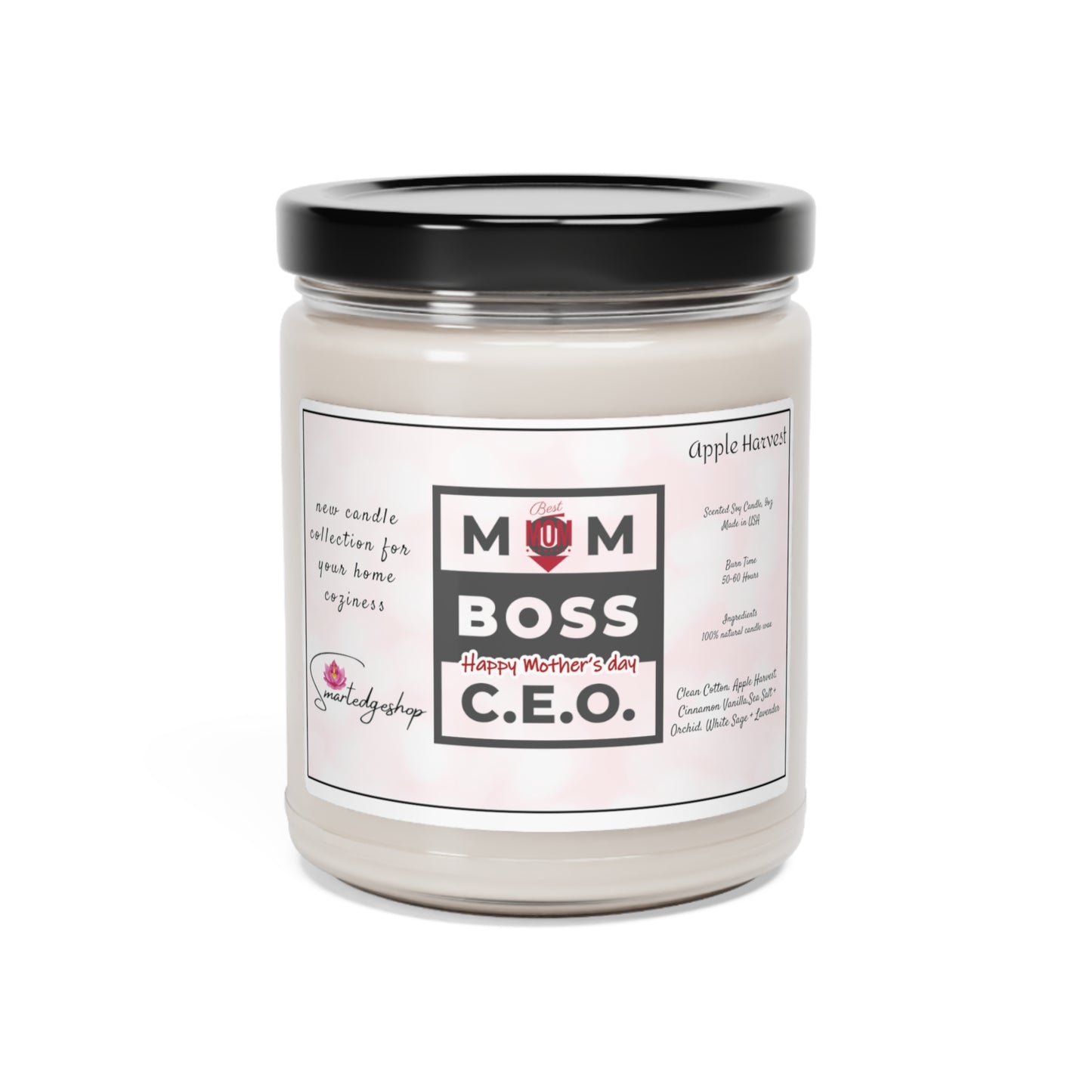 Happy Mother's Day Scented Soy Candle, 9oz, Gift for mom.