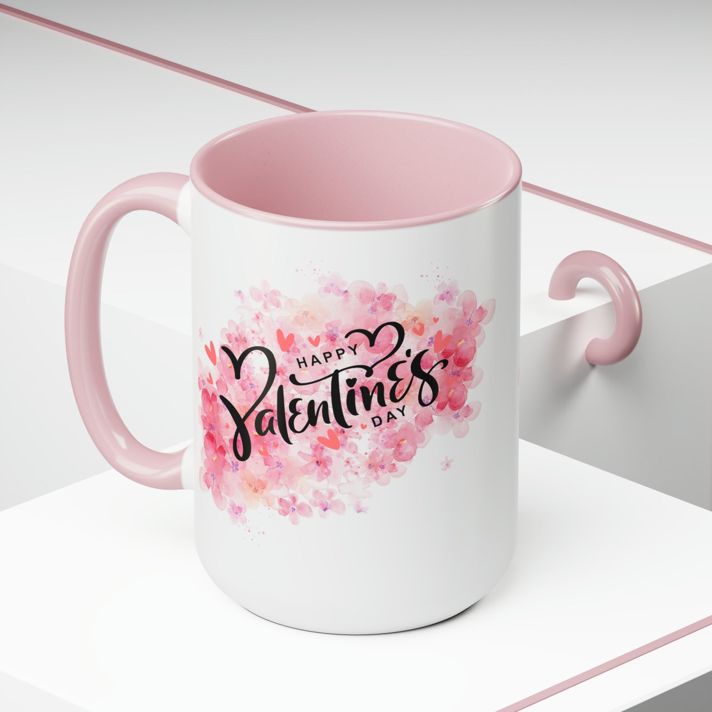 Happy valentines day Two-Tone Coffee Mugs, 15oz