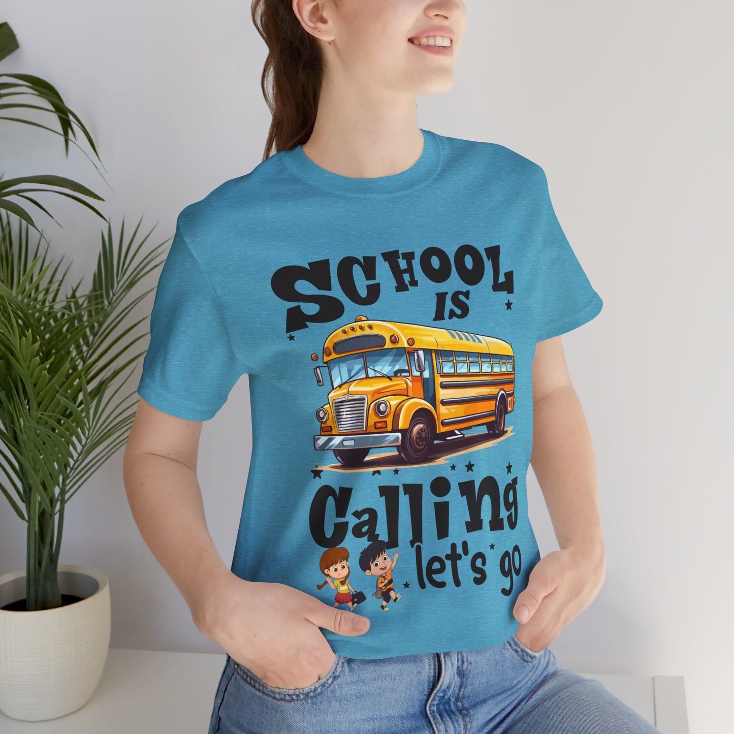 School Is calling T-shirt, First Day Of School T-Shirt, Teacher Back To school unisex jersey short sleeve.First Day Vibes T-Shirt.