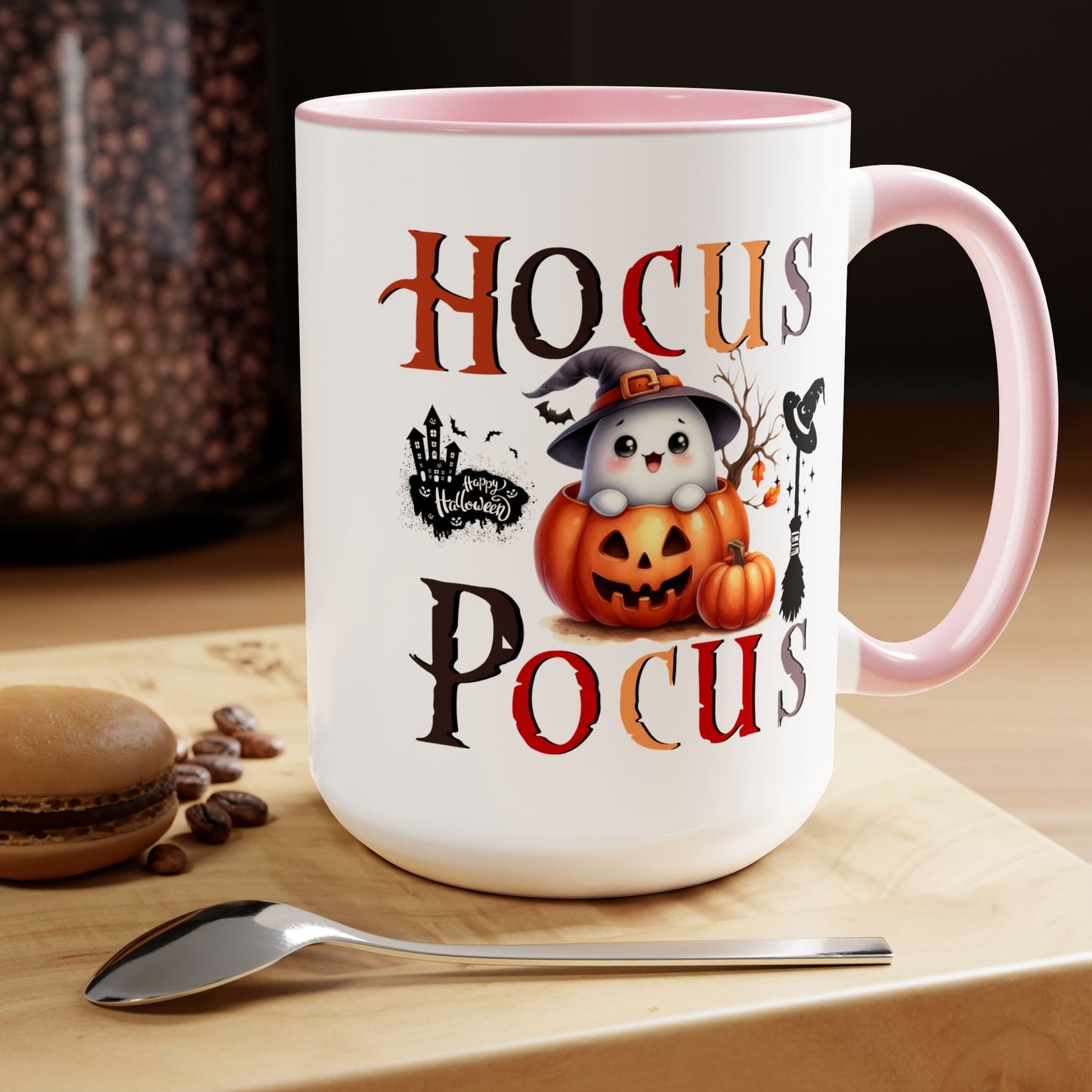 Hocus Pocus Halloween Coffee Mug,  Let's Go Halloween Coffee Mug, Trick or Treat Halloween Coffee Mug, Cute Skeleton Coffee Mug, Spooky Season Halloween Coffee Mug.