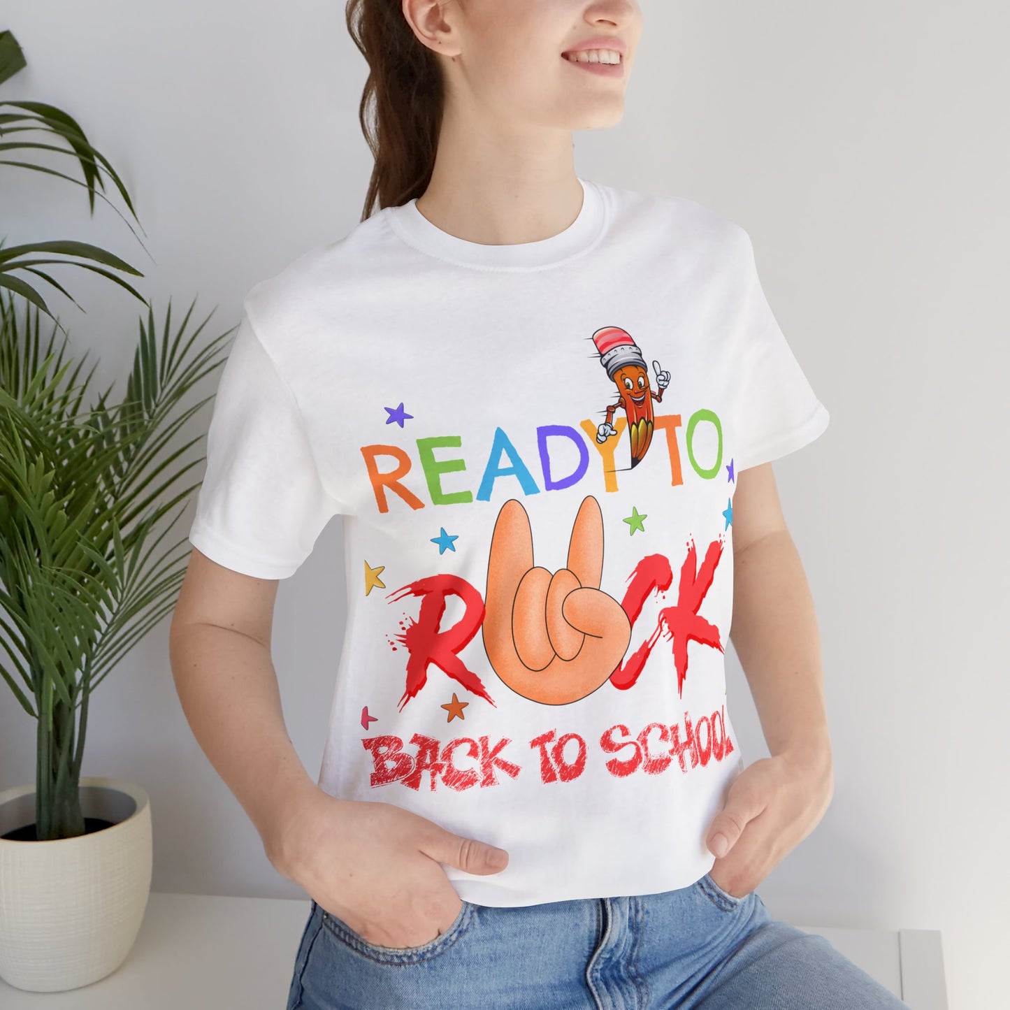 Ready To Rock T-Shirt, Back To School T-Shirt, Teach Love Inspire Teacher Shirt, Teacher Back To school unisex jersey short sleeve.First Day Vibes T-Shirt.