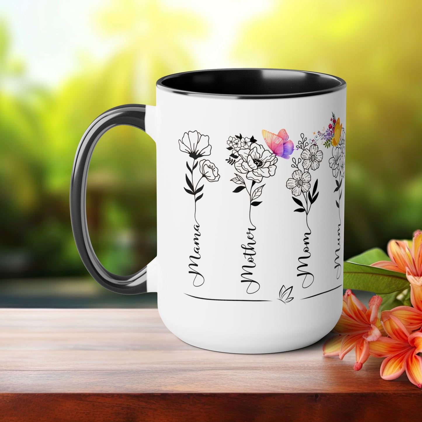 Happy Mother's dayTow-Tone Coffee Mug.15oz, Gift for mom, Mama's Coffee Mug