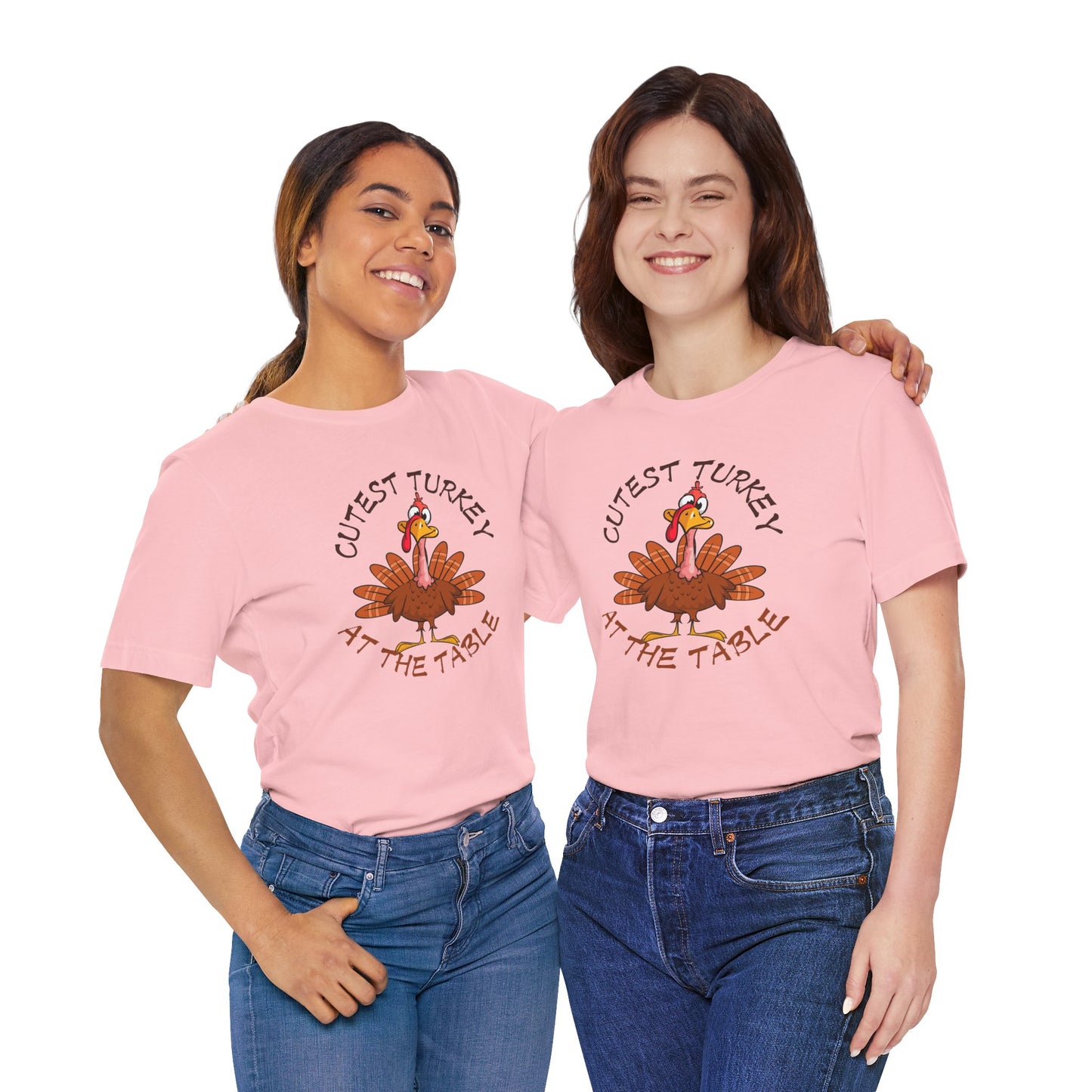 Cutest Turkey At The Table T-shirt, Happy Thanksgiving T-shirt, Happy thanksgiving 2024 T-shirt, Thanksgiving Gift,Turkey Shirt, Family Thanksgiving, Holiday Outfit.