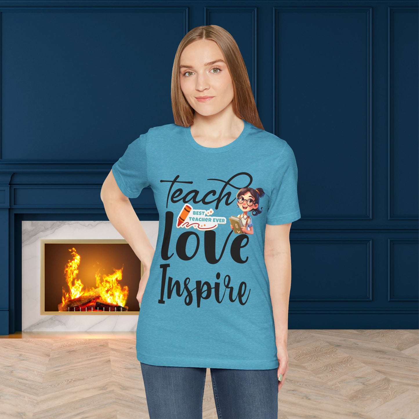 Teach Love Inspire T-shirt, Hello Teacher T-Shirt, Back To School T-Shirt, Teach Love Inspire Teacher Shirt, Teacher Back To school unisex jersey short sleeve.First Day Vibes T-Shirt.