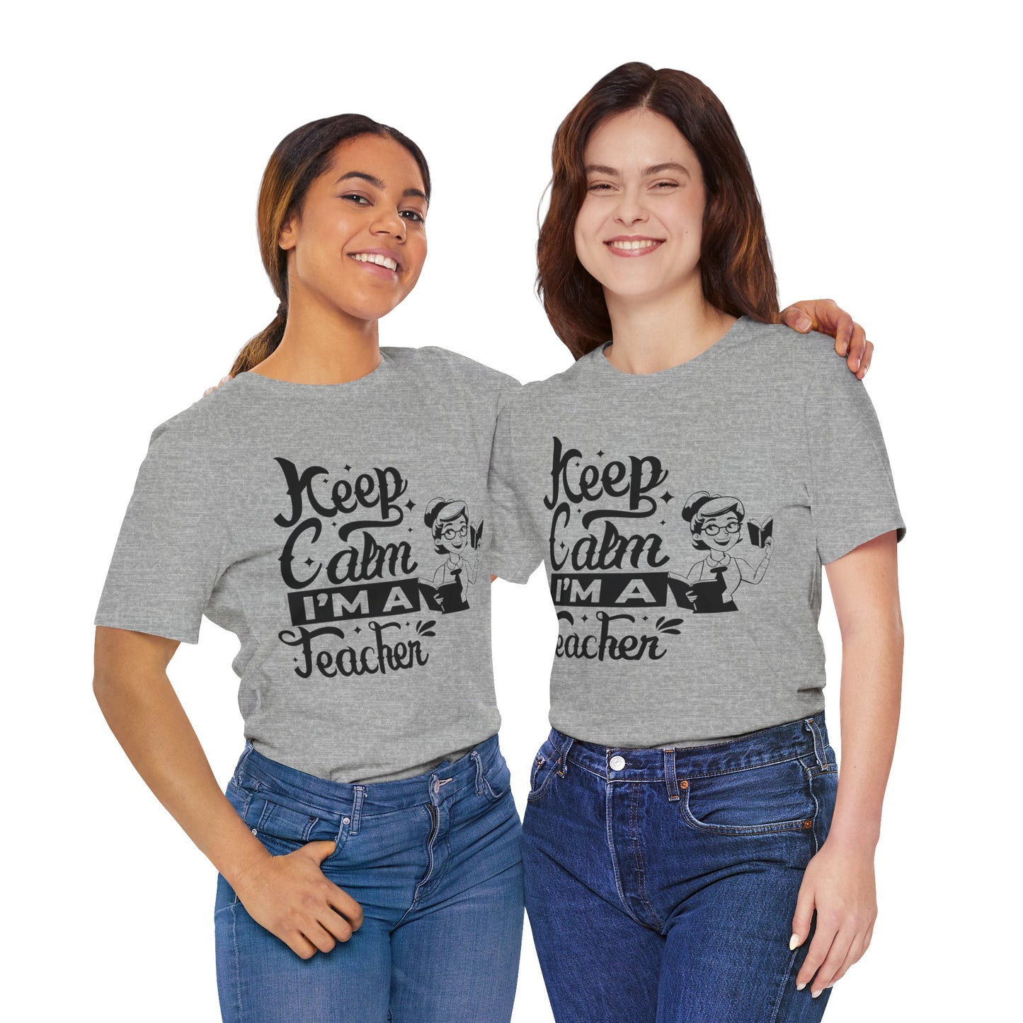 Keep Calm I Am A Teacher T-Shirt, Back To School T-Shirt, Teach Love Inspire Teacher Shirt, Teacher Back To school unisex jersey short sleeve.First Day Vibes T-Shirt.