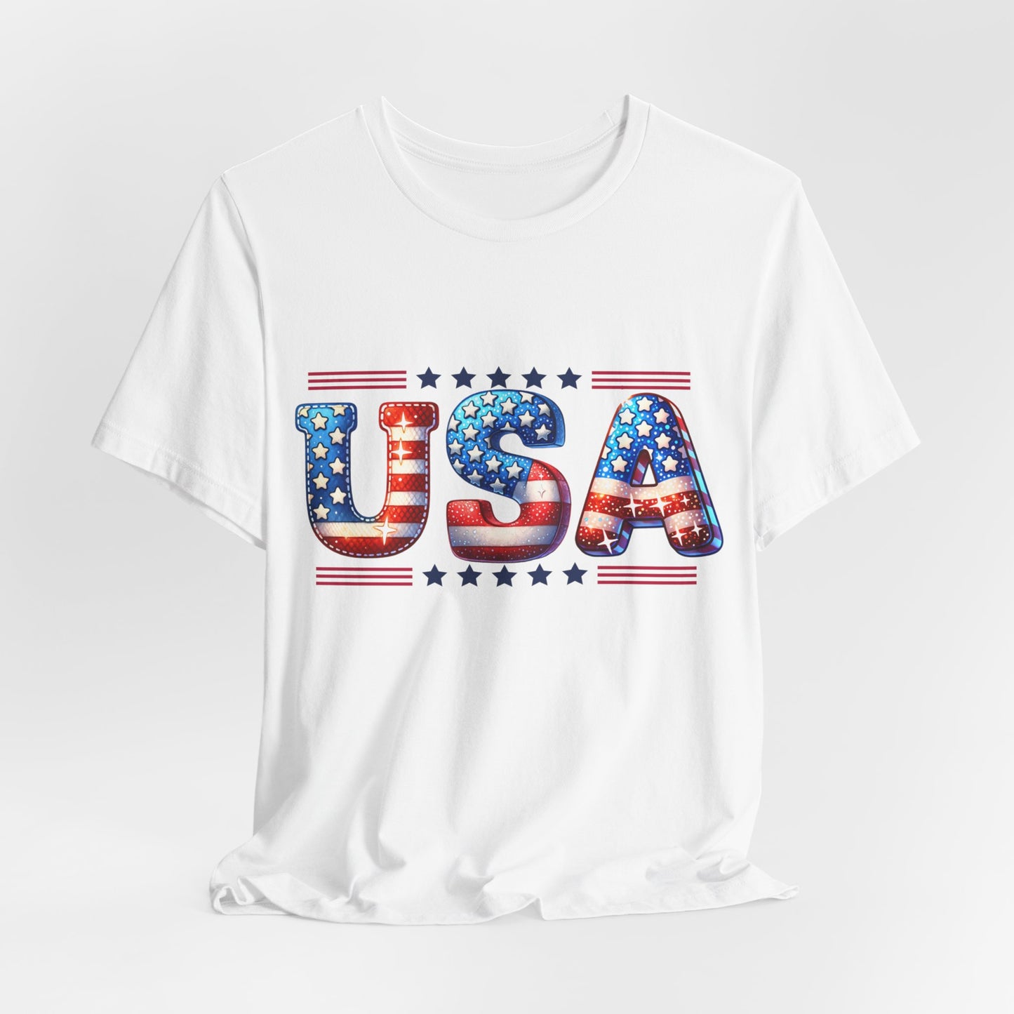 4th of July T-shirt, Sweet Land Of Liberty T-Shirt, Fourth of July unisex jersey short sleeve, America, Flag, Peace Love America. Proud To Be An American, Red White Blue.