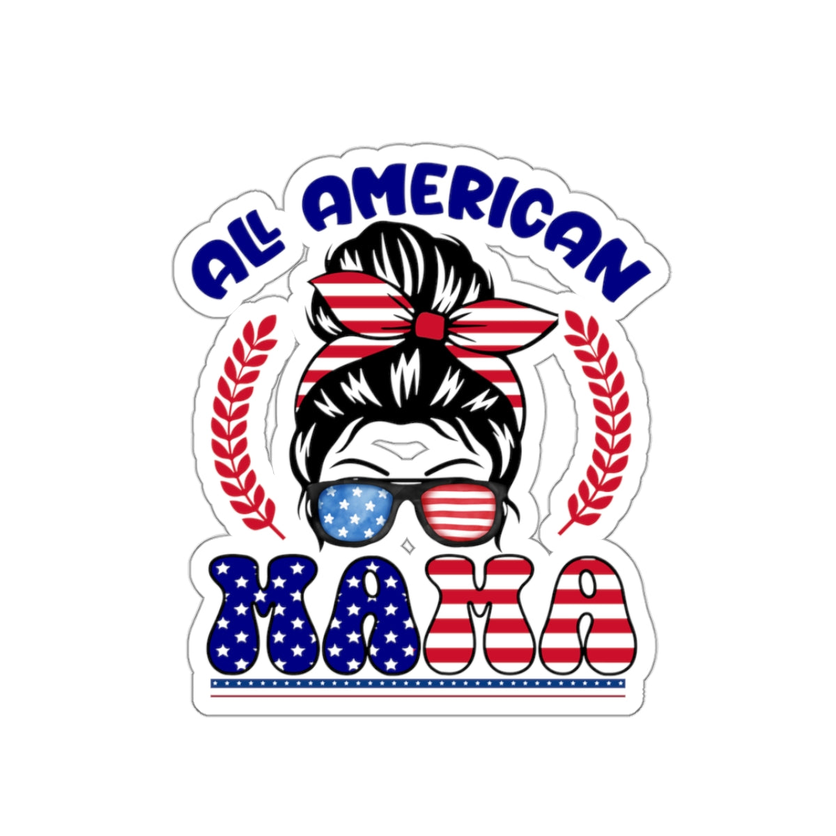 Happy 4th Of July Kiss-Cut Stickers, America, Flag, Peace Love America. Proud To Be An American, Red White Blue stickers. United Fourth of July Stickers.