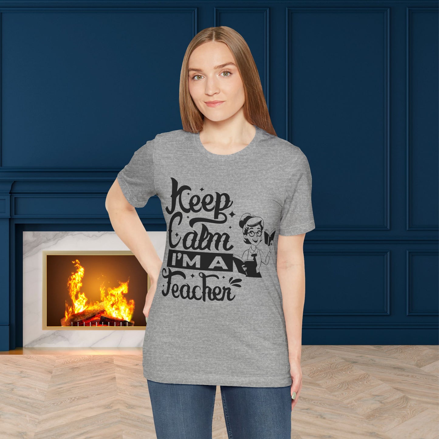 Keep Calm I Am A Teacher T-Shirt, Back To School T-Shirt, Teach Love Inspire Teacher Shirt, Teacher Back To school unisex jersey short sleeve.First Day Vibes T-Shirt.