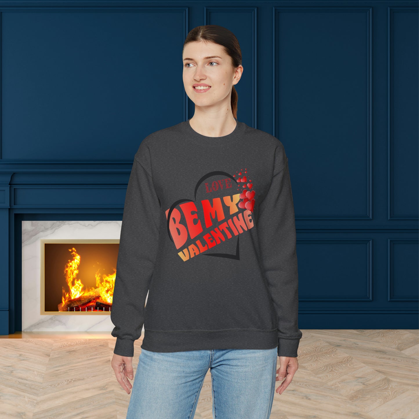 Happy valentines day Unisex Heavy Blend™ Crewneck Sweatshirt