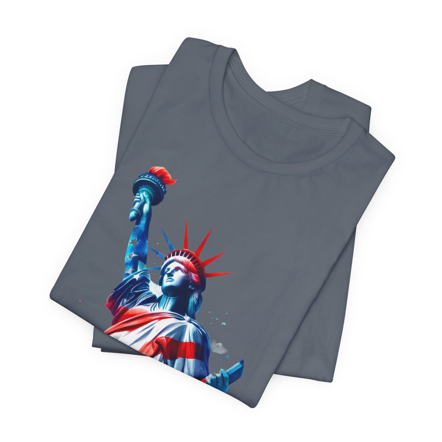 4th of July T-shirt, Sweet Land Of Liberty T-Shirt, Fourth of July unisex jersey short sleeve, America, Flag, Peace Love America. Proud To Be An American, Red White Blue.