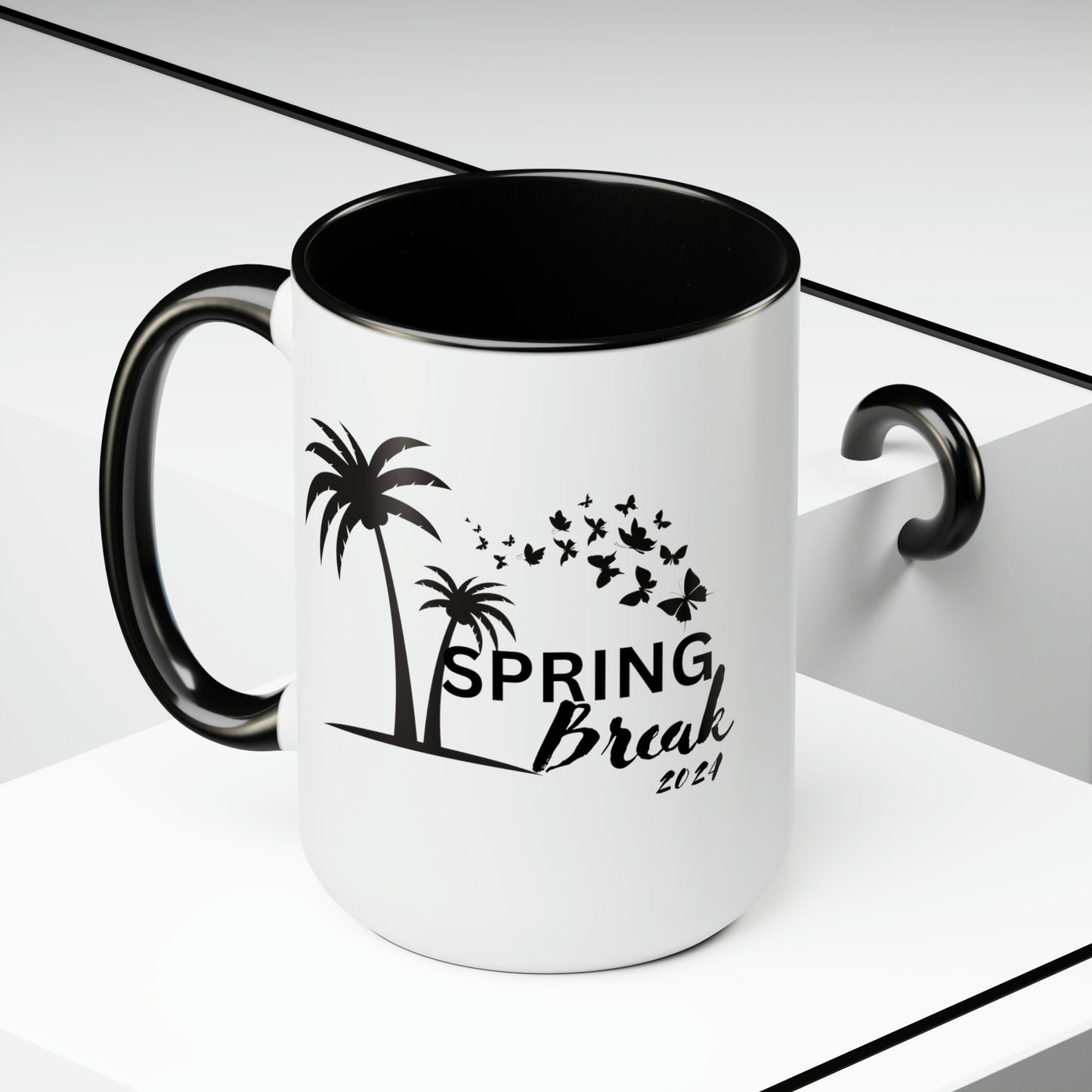 Spring Break 2024 Two-Tone Coffee Mugs, 15oz