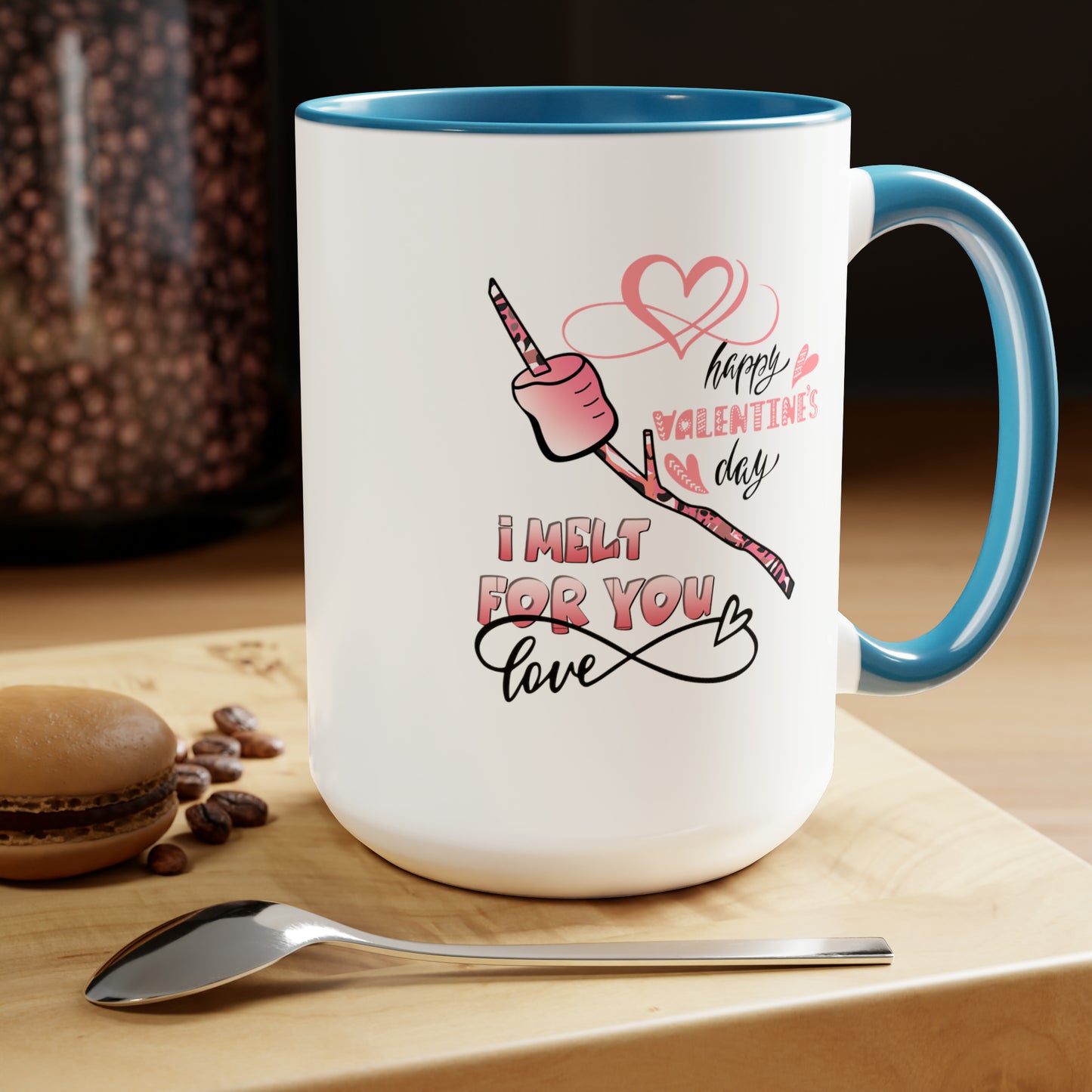 Happy valentines day Two-Tone Coffee Mugs, 15oz