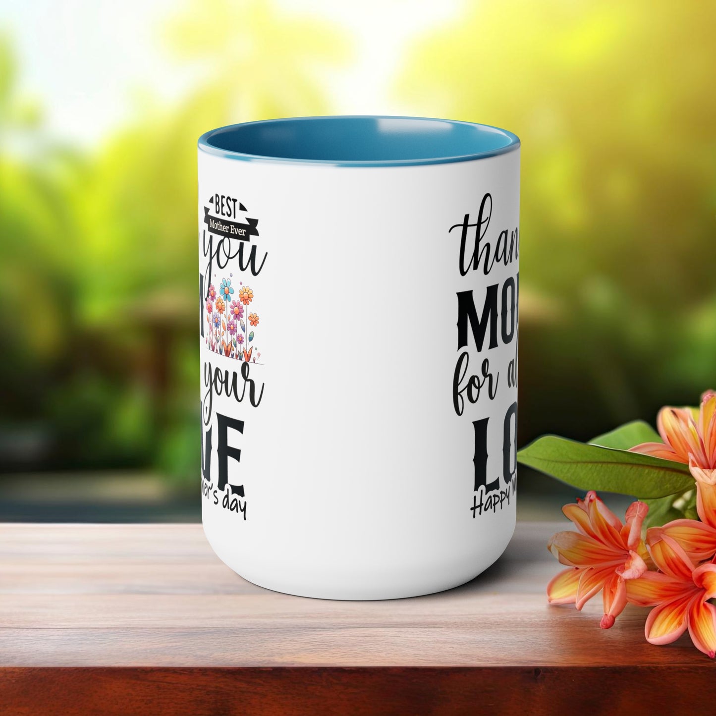 Happy Mother's dayTow-Tone Coffee Mug.15oz, Gift for mom, Mama's Coffee Mug