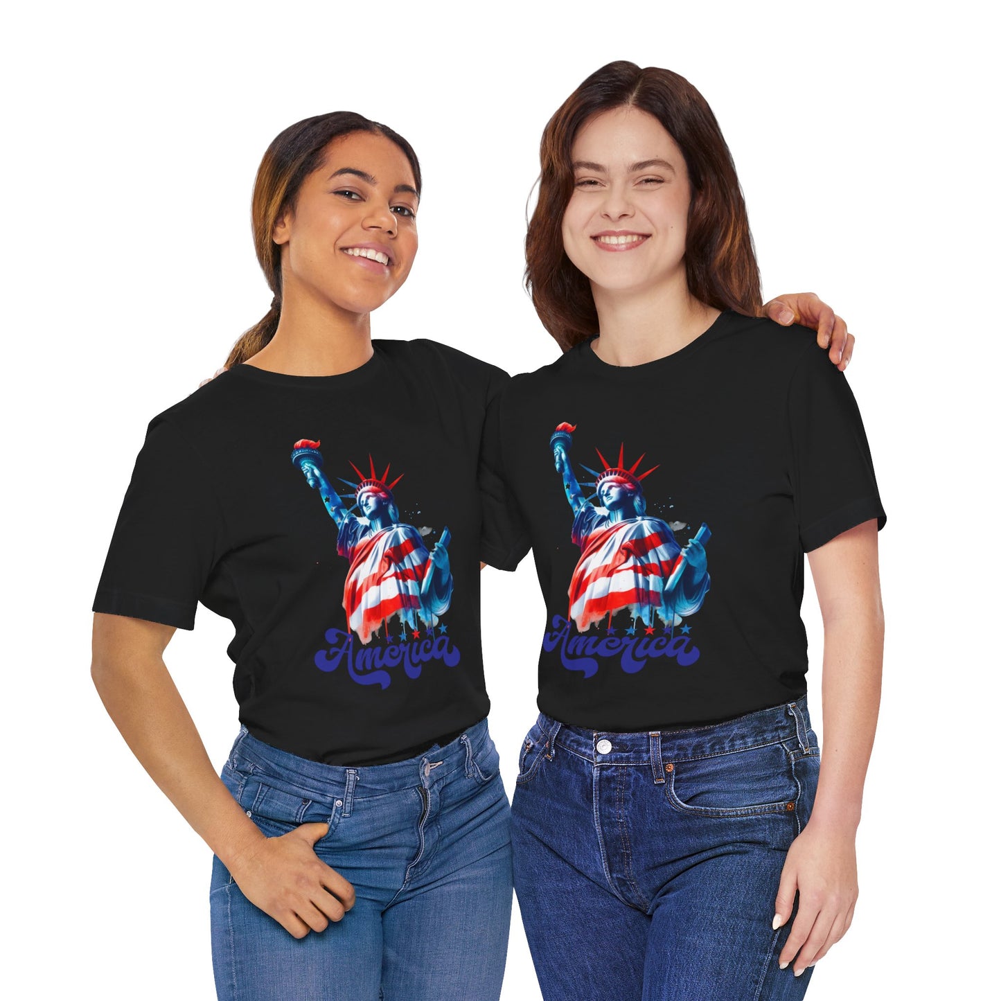 4th of July T-shirt, Sweet Land Of Liberty T-Shirt, Fourth of July unisex jersey short sleeve, America, Flag, Peace Love America. Proud To Be An American, Red White Blue.