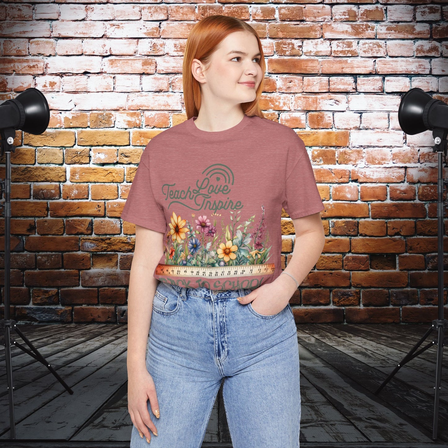 Love Teach Inspire T-Shirt, Back To School T-Shirt, Teacher Back To school unisex jersey short sleeve.First Day Vibes T-Shirt.