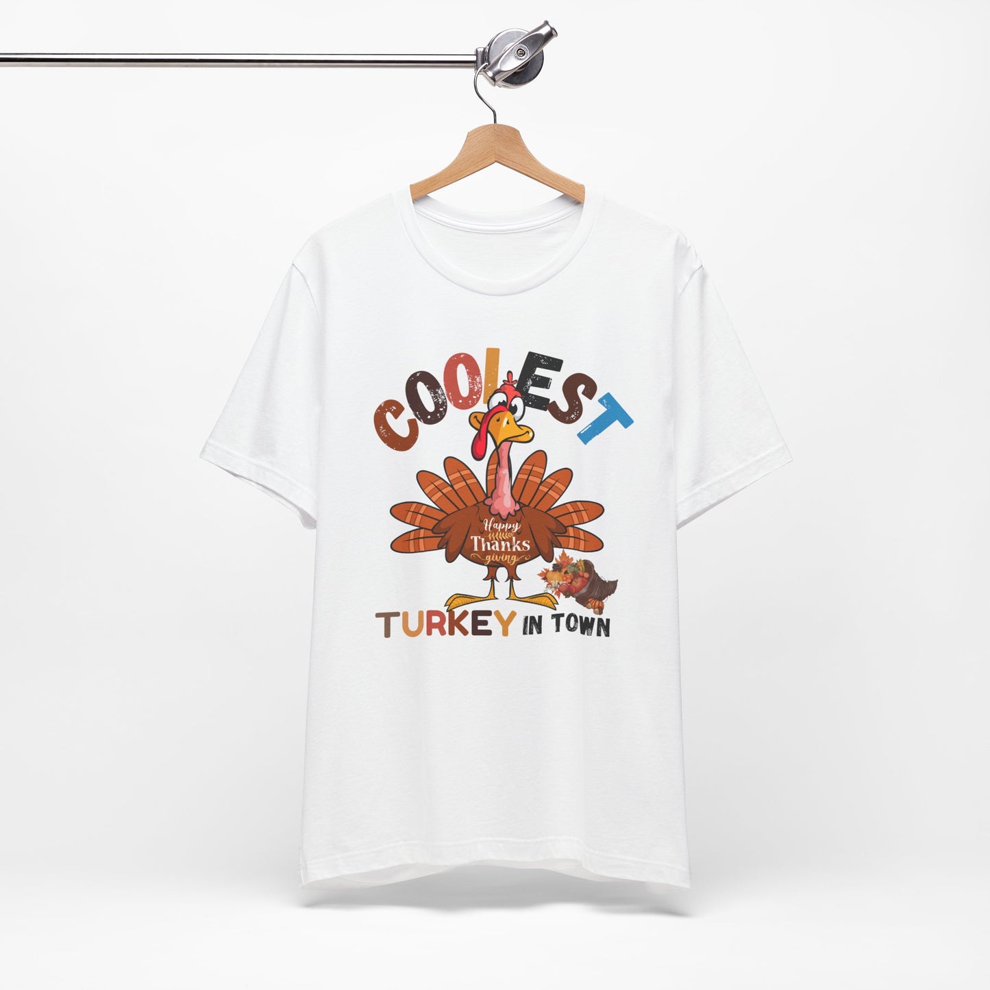 Coolest Turkey InTown T-shirt, Happy Thanksgiving T-shirt, Happy thanksgiving 2024 T-shirt, Thanksgiving Gift,Turkey Shirt, Family Thanksgiving, Holiday Outfit.