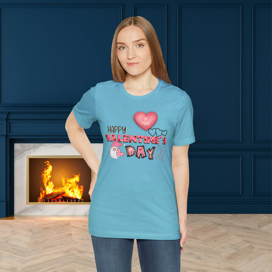 Happy valentines day Unisex Jersey Short Sleeve Tee