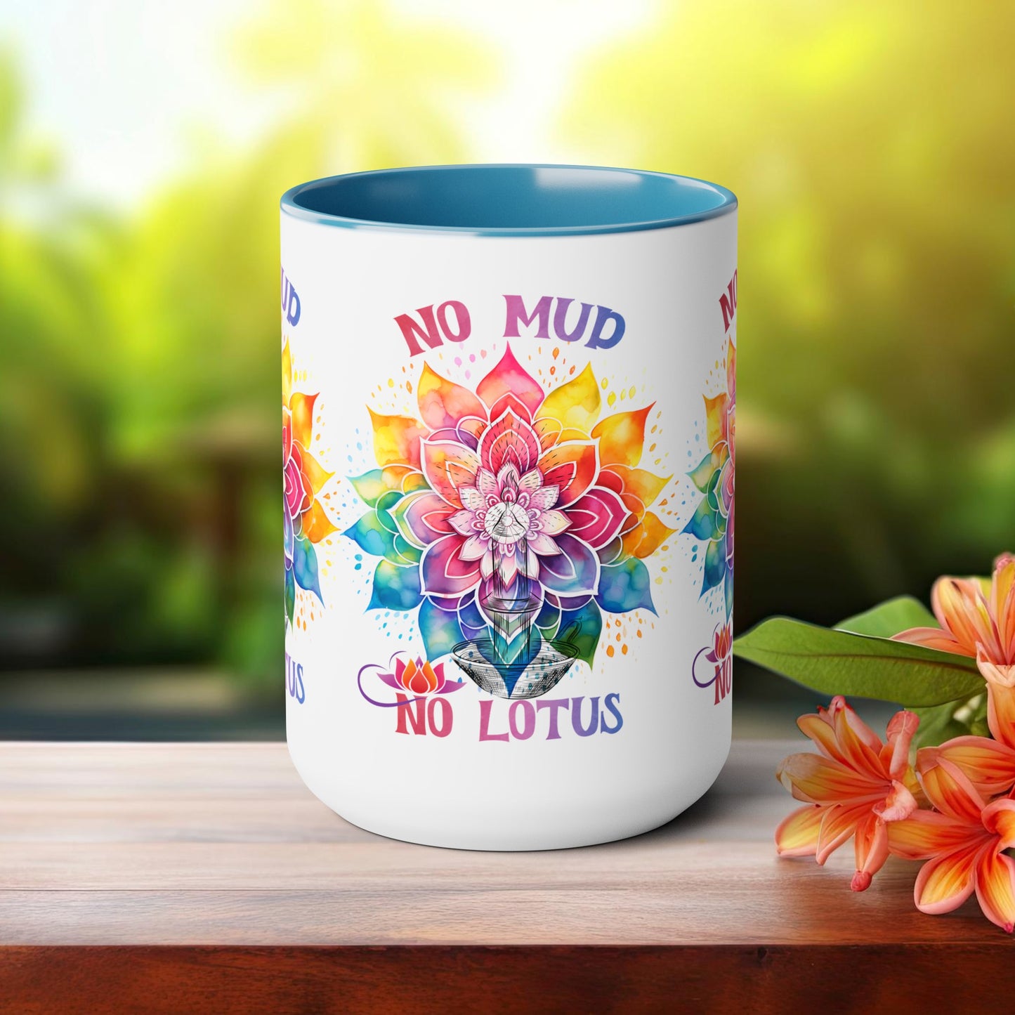 No Mud No Lotus Yoga Coffee Mug, Cute Yoga Coffee Mug, Yoga lovers Coffee Mug, Yoga Instructor Gift, Gift For Yoga lover, Gift For Yogi.