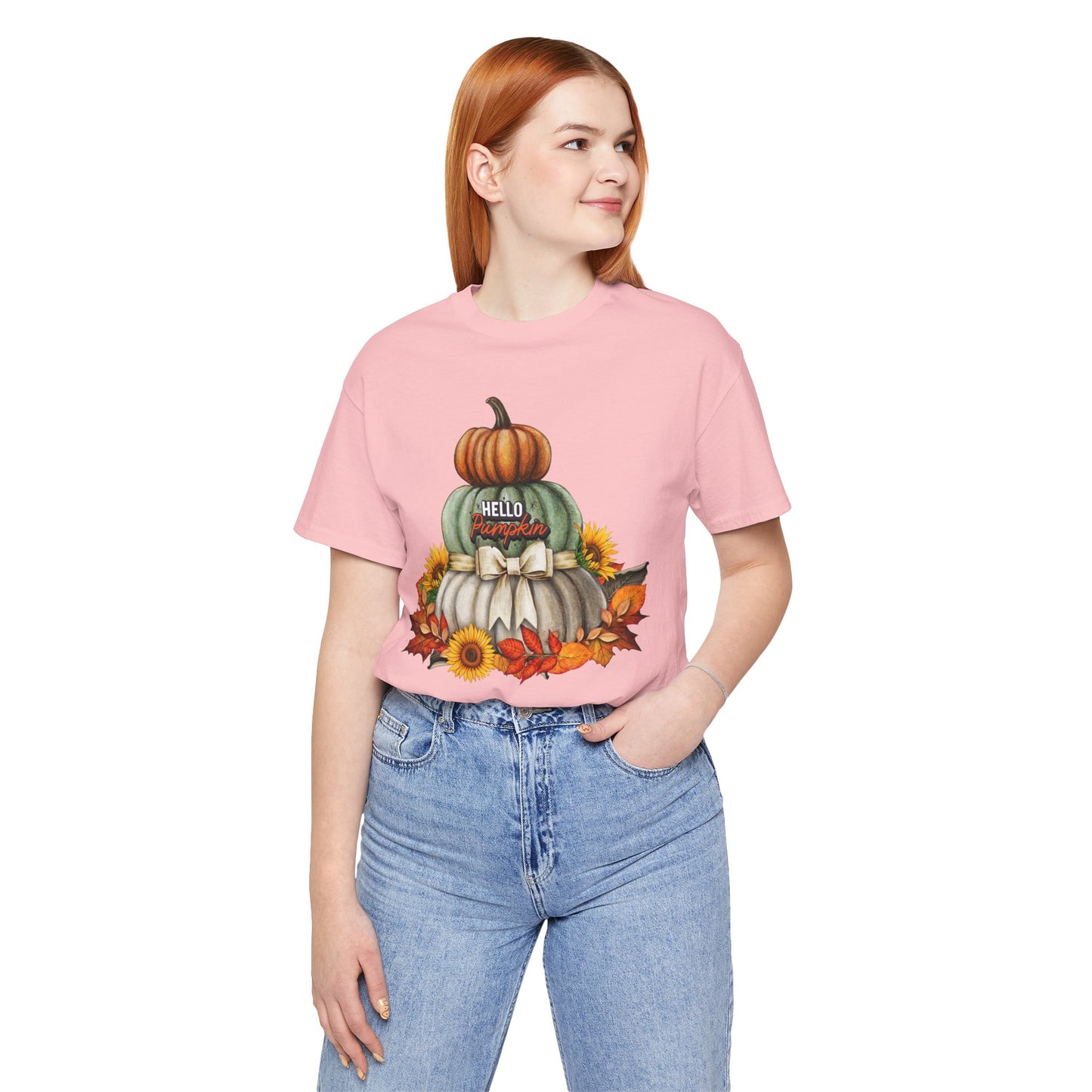 Hello Pumpkin Thanksgiving T-shirt, Happy thanksgiving 2024 T-shirt, Thanksgiving Gift,Turkey Shirt, Family Thanksgiving, Holiday Outfit.