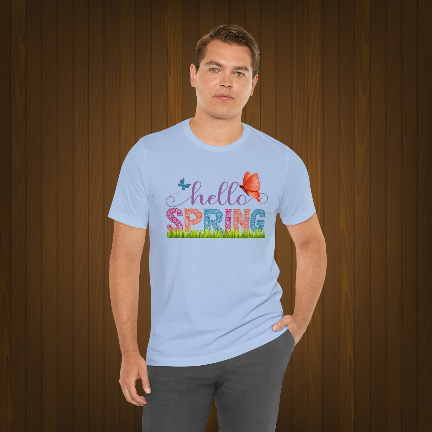 Hello Spring Unisex T-shirt, Spring Vibes Trendy Shirt.