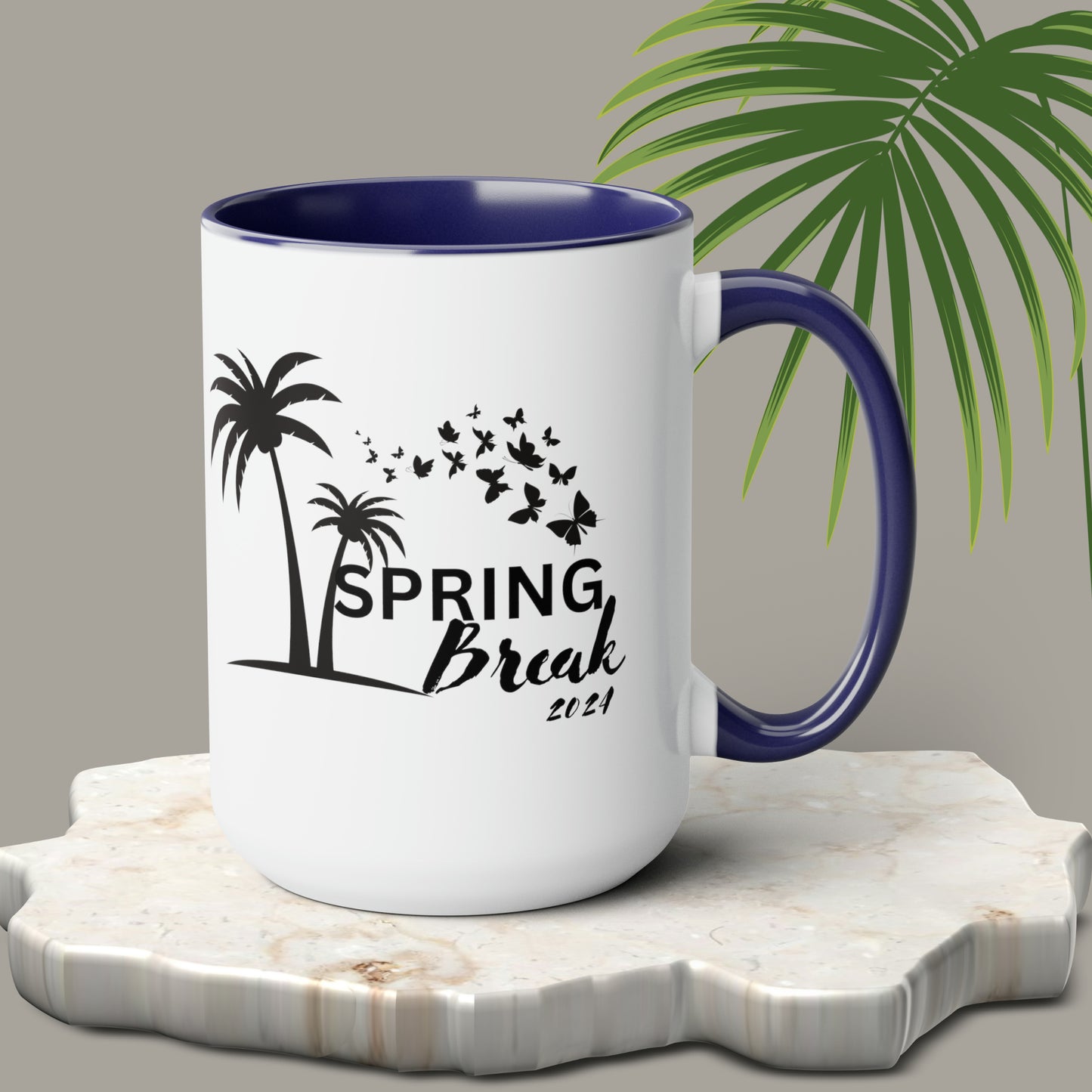 Spring Break 2024 Two-Tone Coffee Mugs, 15oz