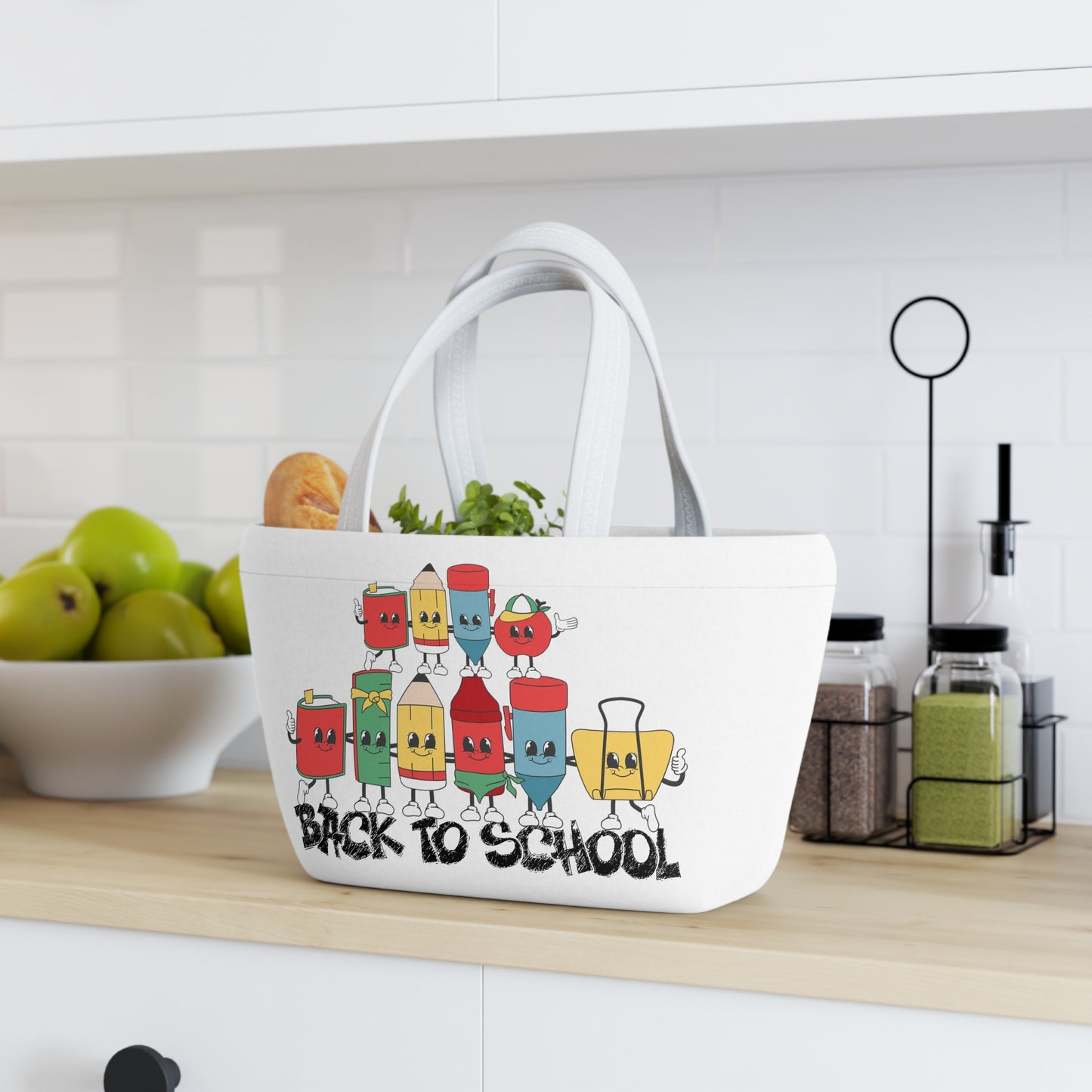 Back To School Lunch Bag, Back to Learning Lunch Bag, Ready for School Lunch Bag.