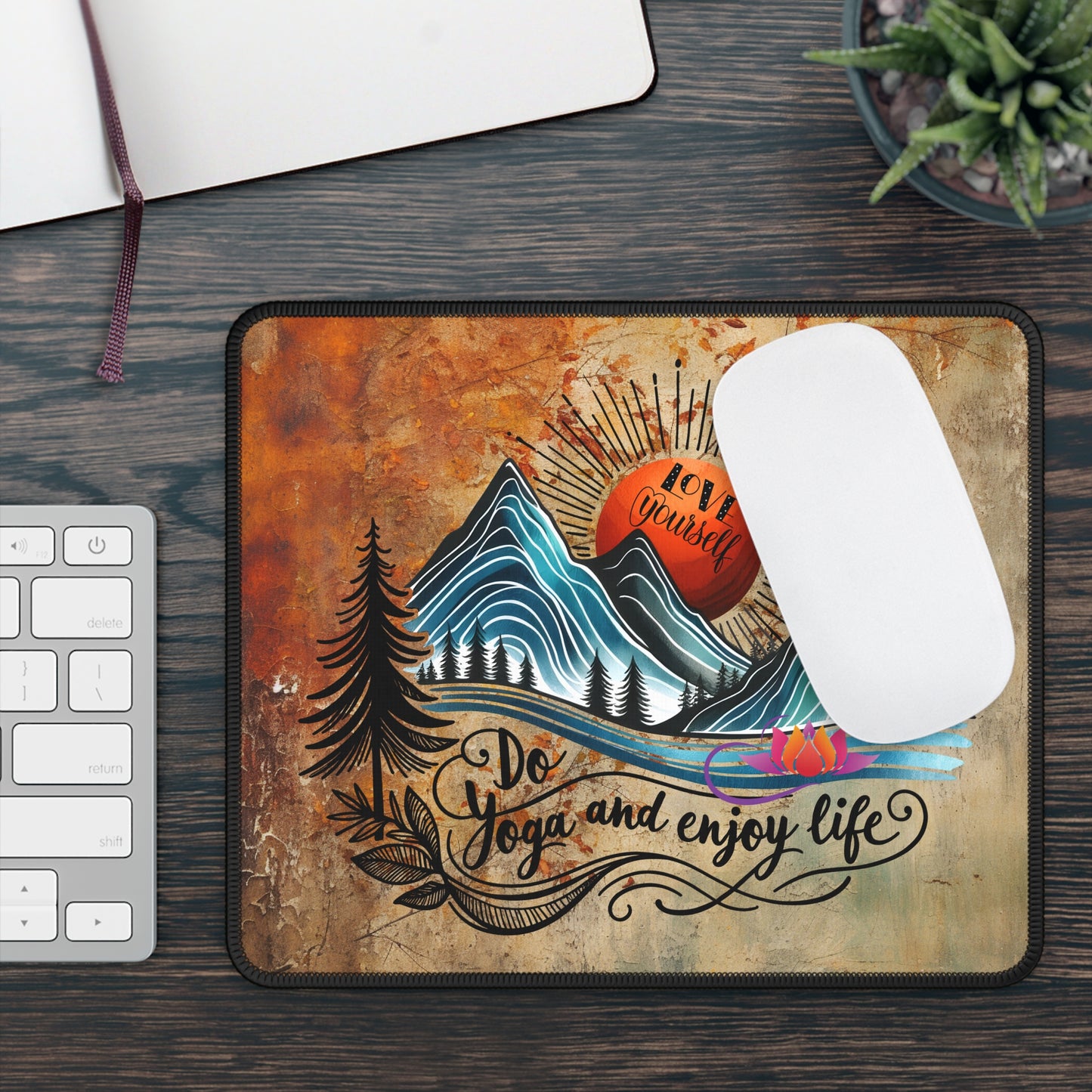 Do Yoga And Enjoy Life Yoga Mouse Pad,Unique Gift For Meditation And Yoga Lover, Cute Yoga Mouse Pad, Mindful Yoga Gift, Yoga lover Mouse Pad, Yoga Instructor Gift, Gift For Yoga lovers, Gift For Yogi.