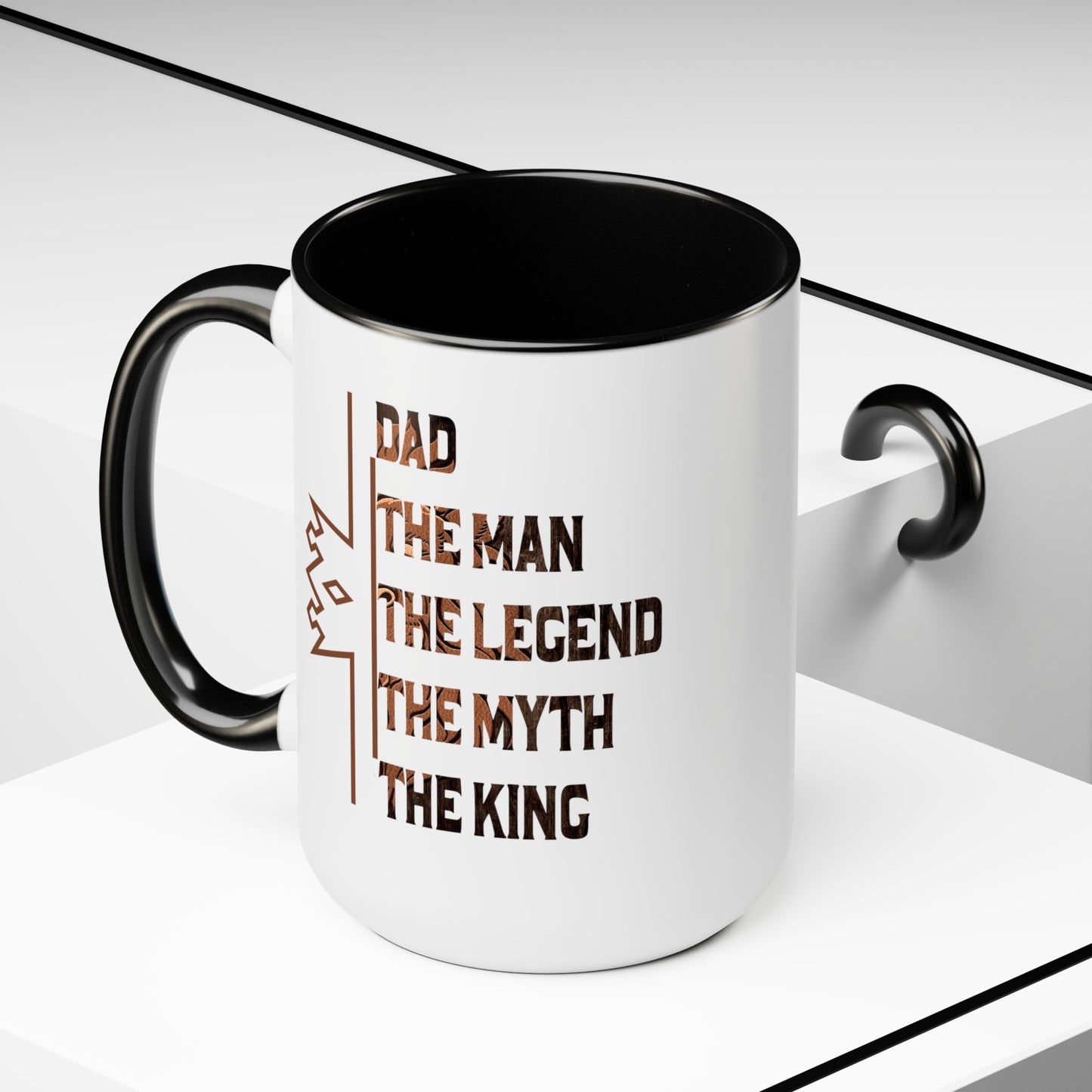 Happy father's dayTow-Tone Coffee Mug.15oz, Gift for Dad, Daddy's Coffee Mug