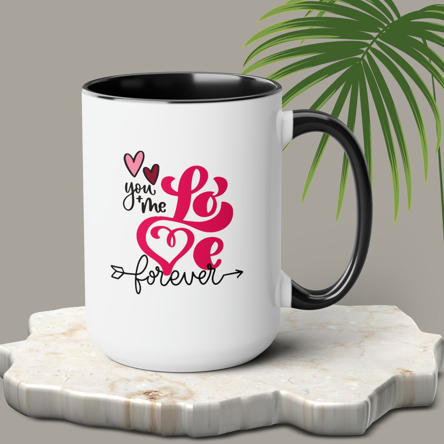 Happy valentines day Two-Tone Coffee Mugs, 15oz