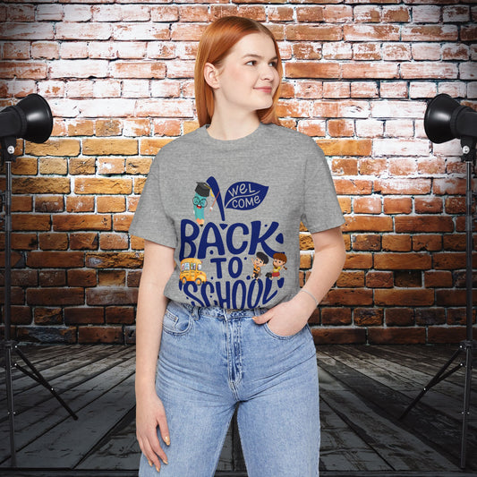 Welcome Back To School T-Shirt, Teacher T-Shirt, Teacher Back To school unisex jersey short sleeve.First Day Vibes T-Shirt.